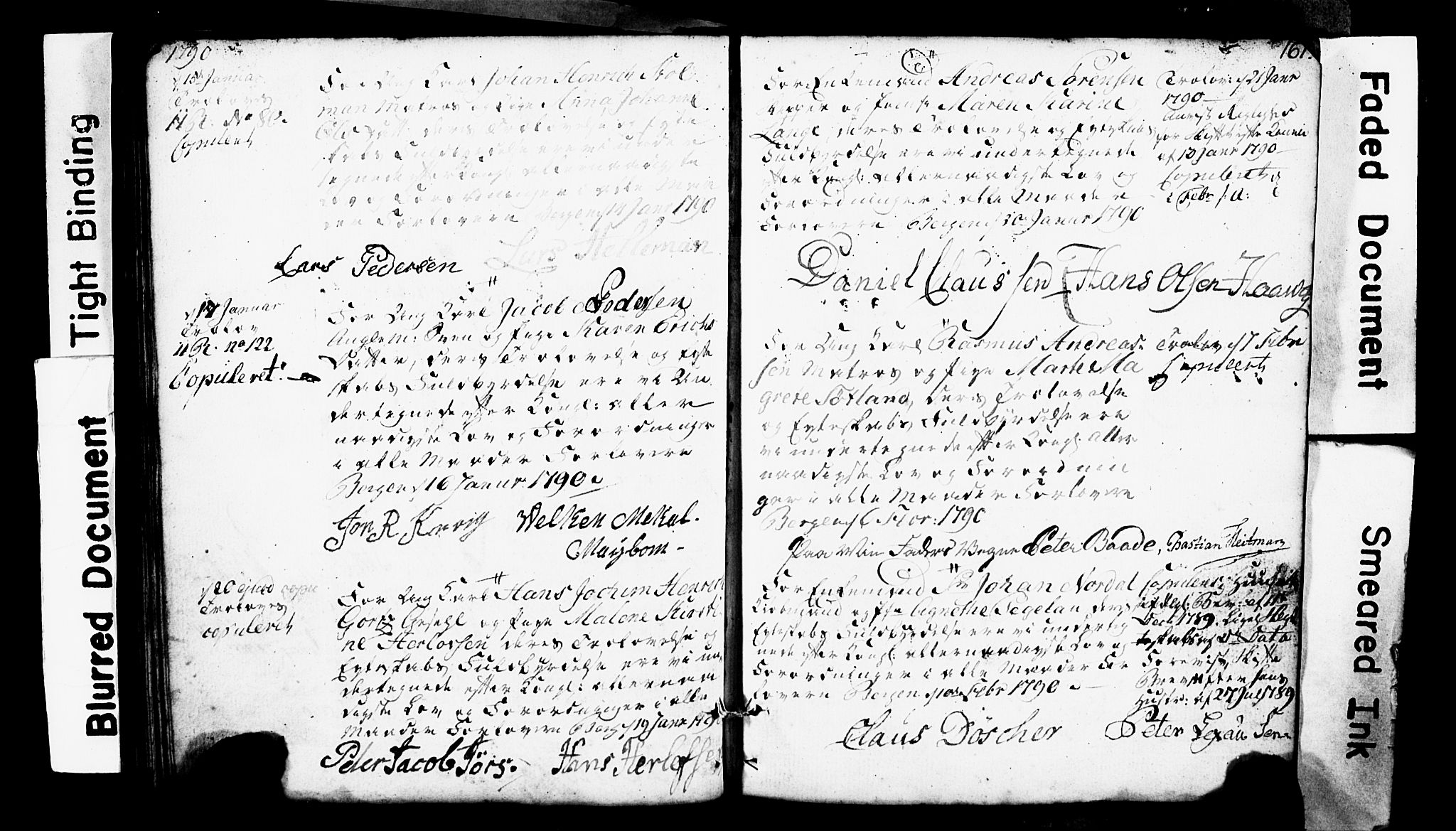 Domkirken sokneprestembete, SAB/A-74801: Forlovererklæringer nr. II.5.1, 1767-1792, s. 161