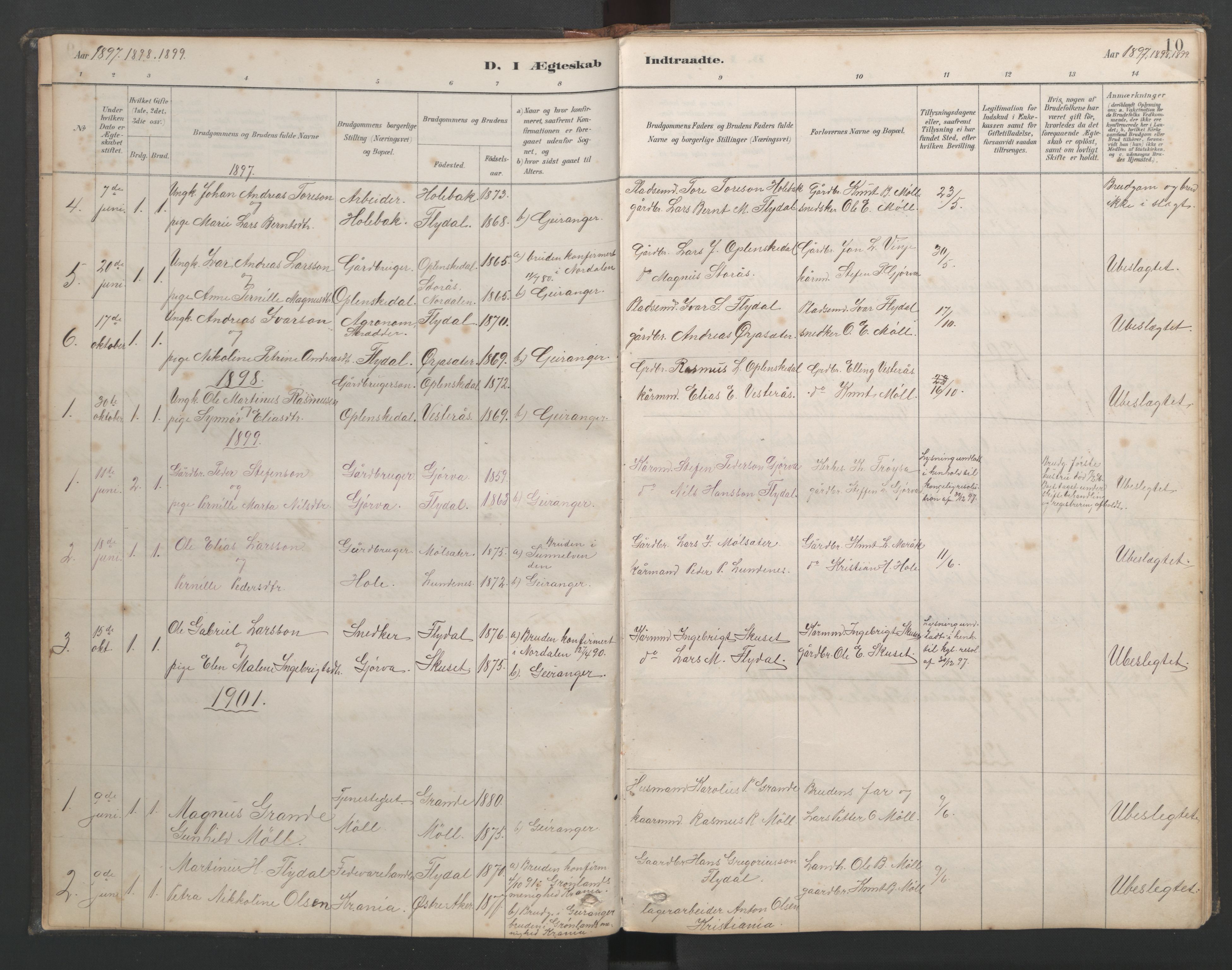 Ministerialprotokoller, klokkerbøker og fødselsregistre - Møre og Romsdal, AV/SAT-A-1454/518/L0237: Klokkerbok nr. 518C04, 1885-1963, s. 10