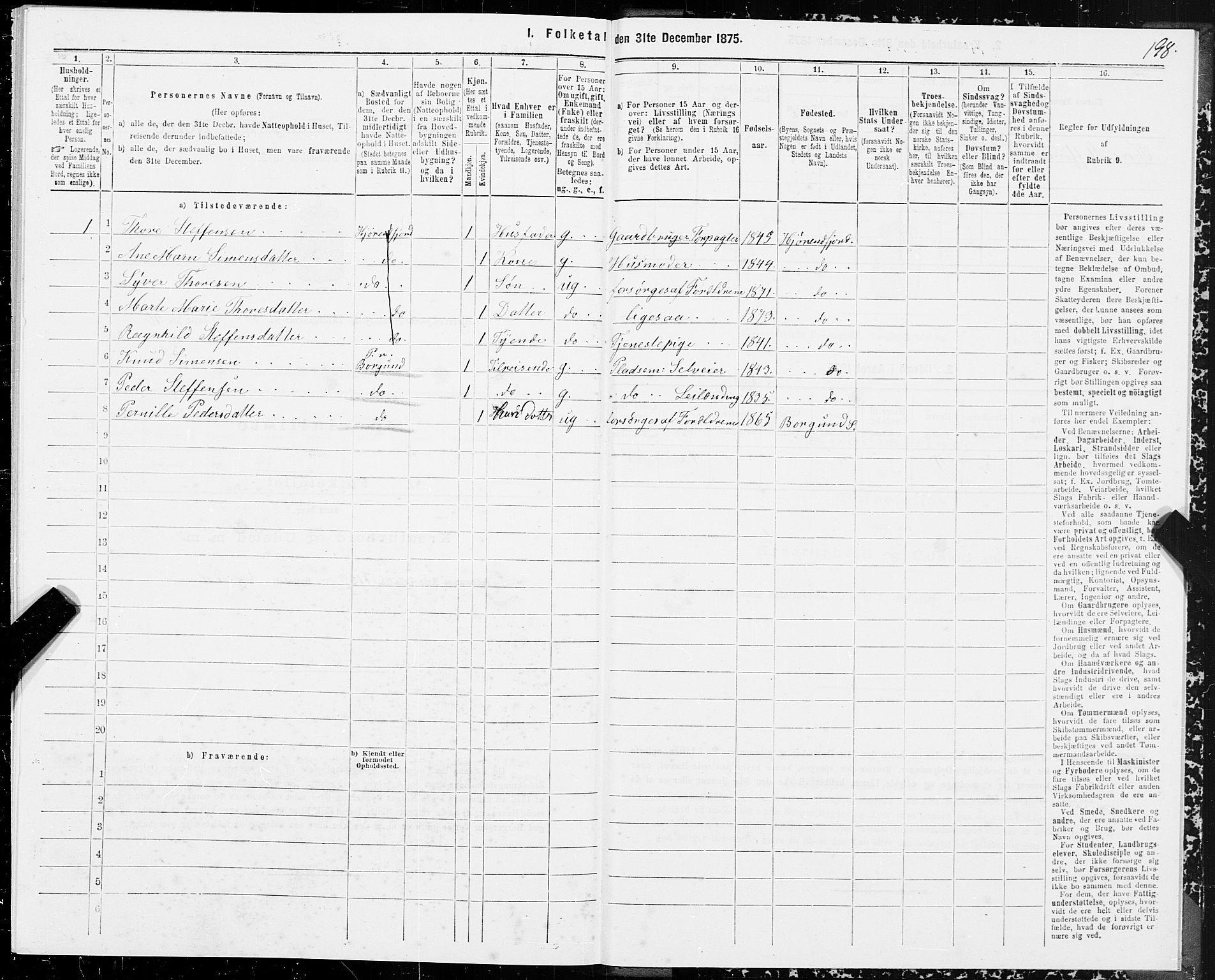 SAT, Folketelling 1875 for 1522P Hjørundfjord prestegjeld, 1875, s. 2198