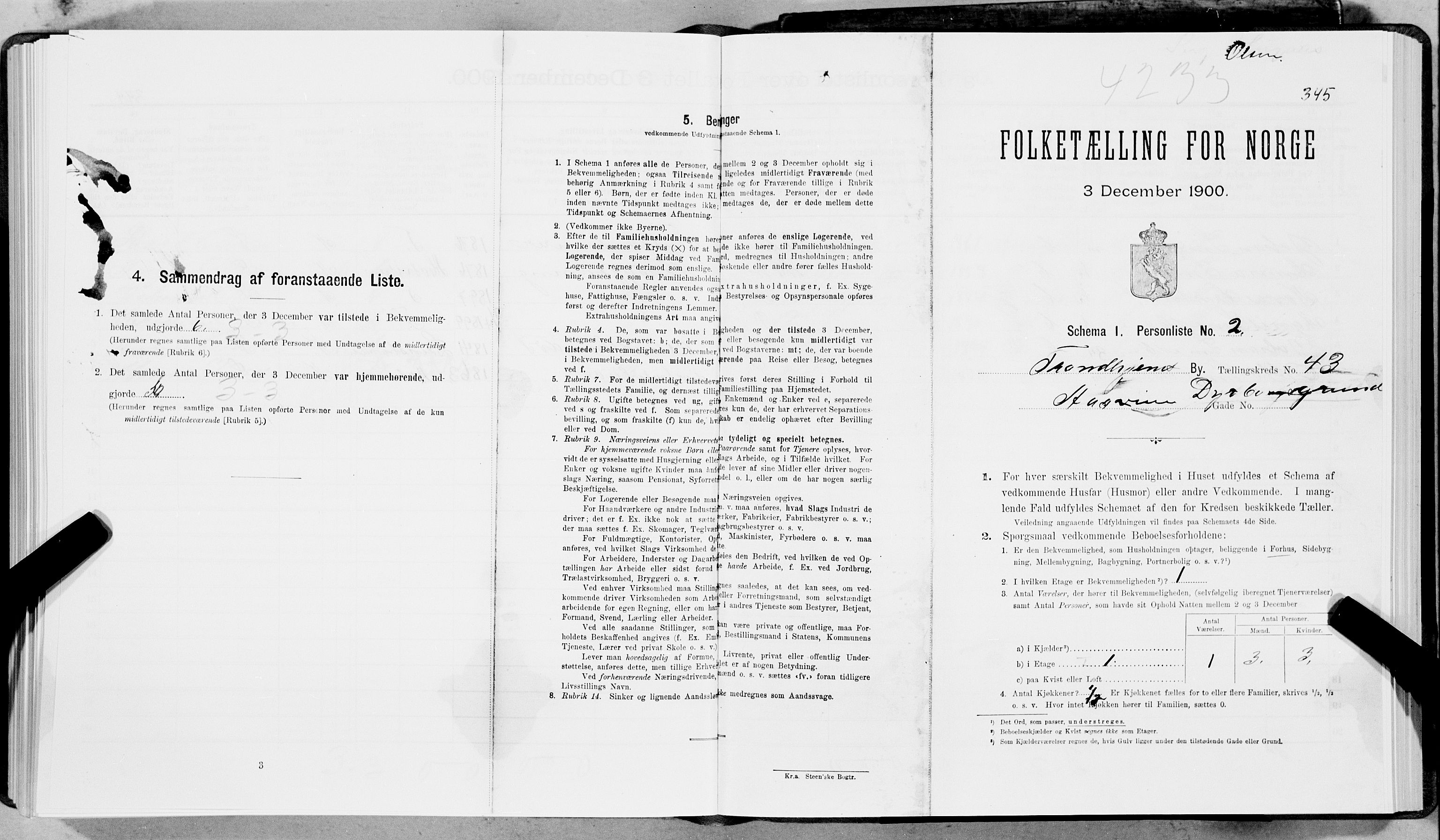 SAT, Folketelling 1900 for 1601 Trondheim kjøpstad, 1900, s. 7094