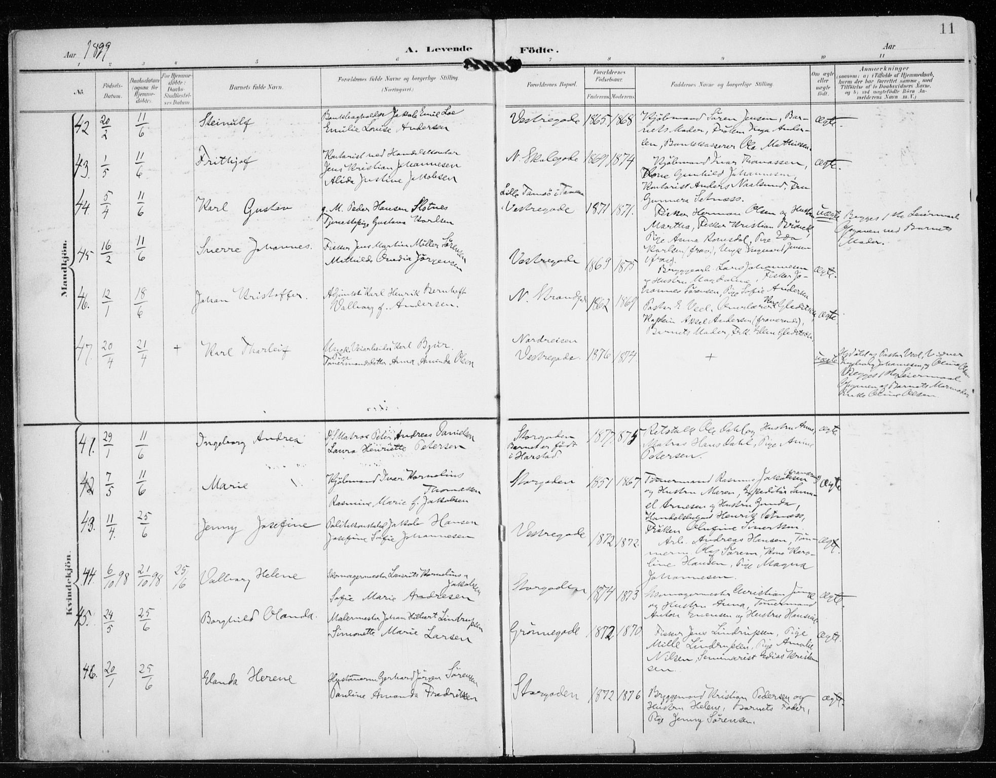 Tromsø sokneprestkontor/stiftsprosti/domprosti, AV/SATØ-S-1343/G/Ga/L0016kirke: Ministerialbok nr. 16, 1899-1906, s. 11