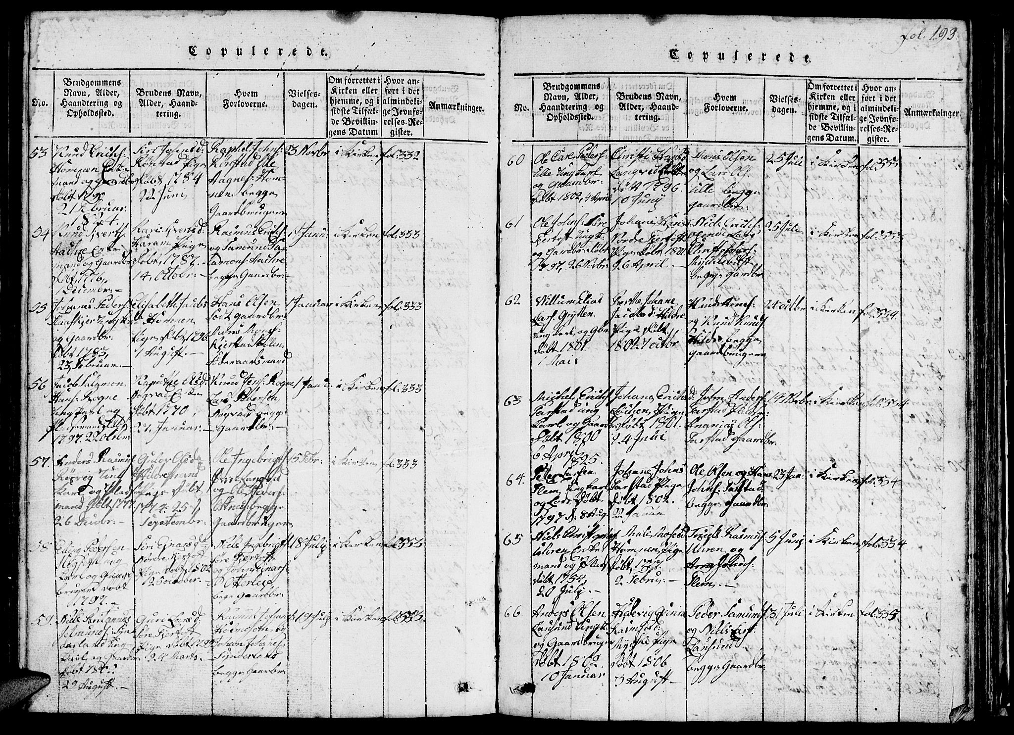 Ministerialprotokoller, klokkerbøker og fødselsregistre - Møre og Romsdal, AV/SAT-A-1454/536/L0506: Klokkerbok nr. 536C01, 1818-1859, s. 193