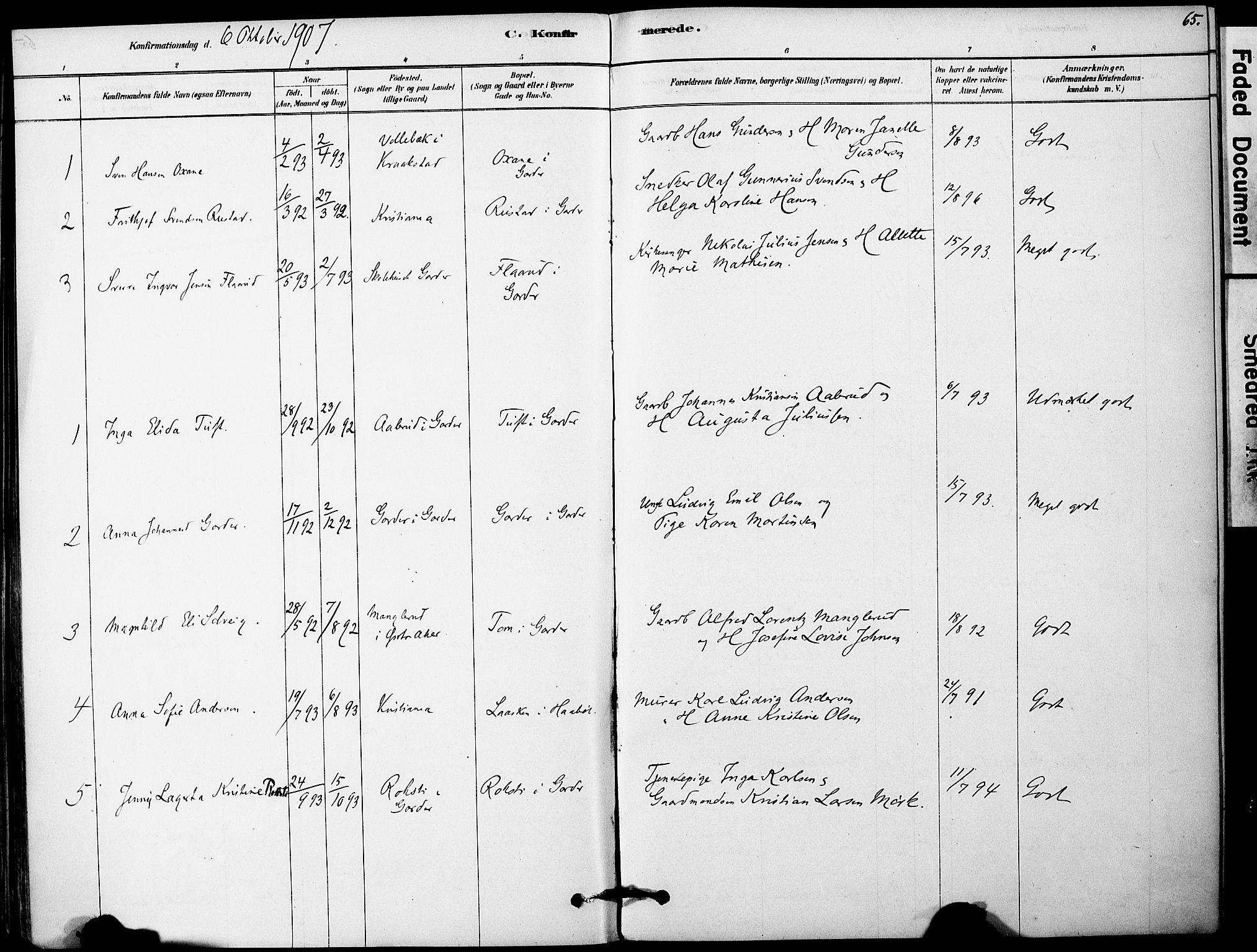 Vestby prestekontor Kirkebøker, AV/SAO-A-10893/F/Fa/L0011: Ministerialbok nr. I 11, 1878-1913, s. 65