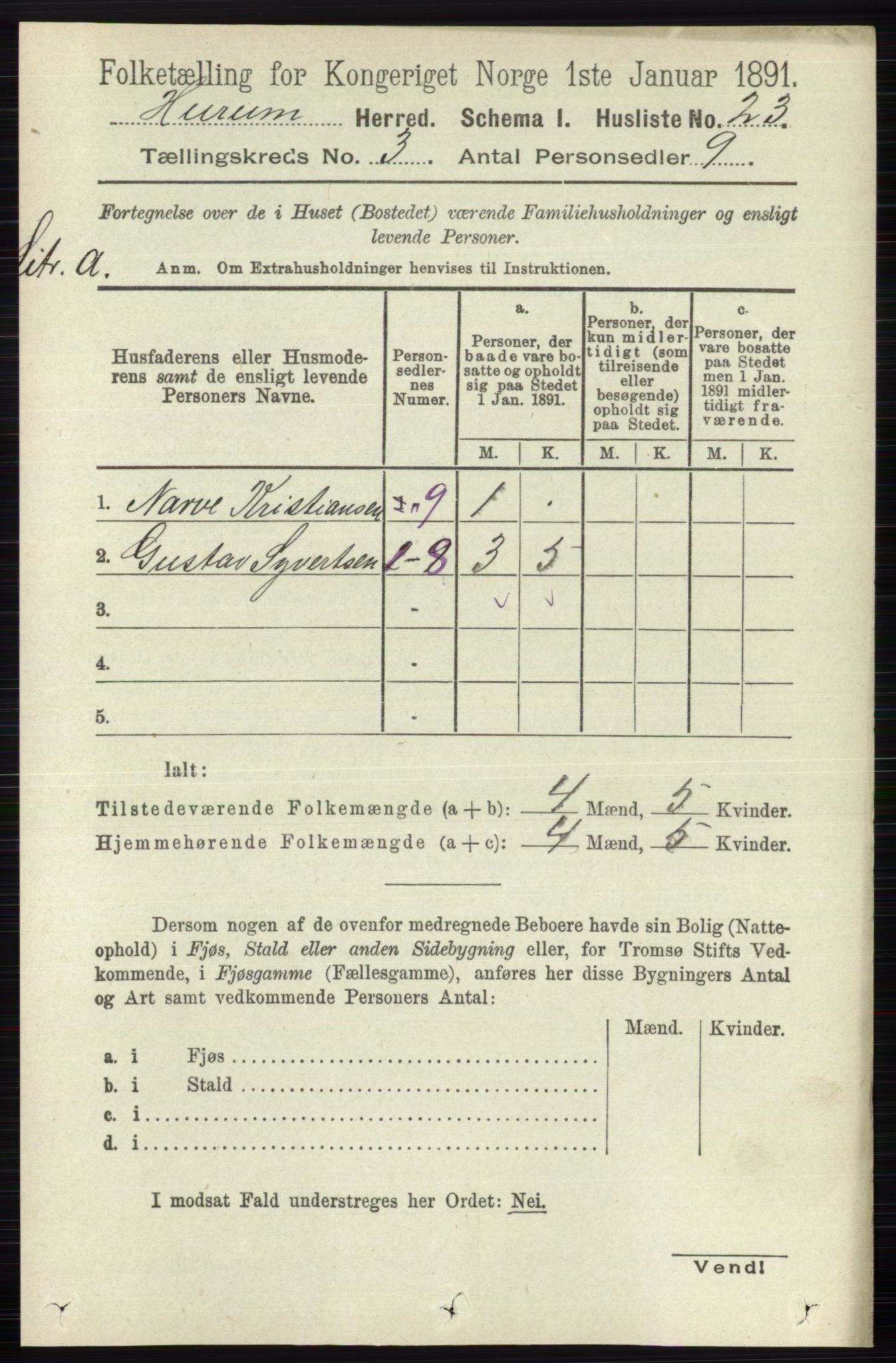 RA, Folketelling 1891 for 0628 Hurum herred, 1891, s. 941