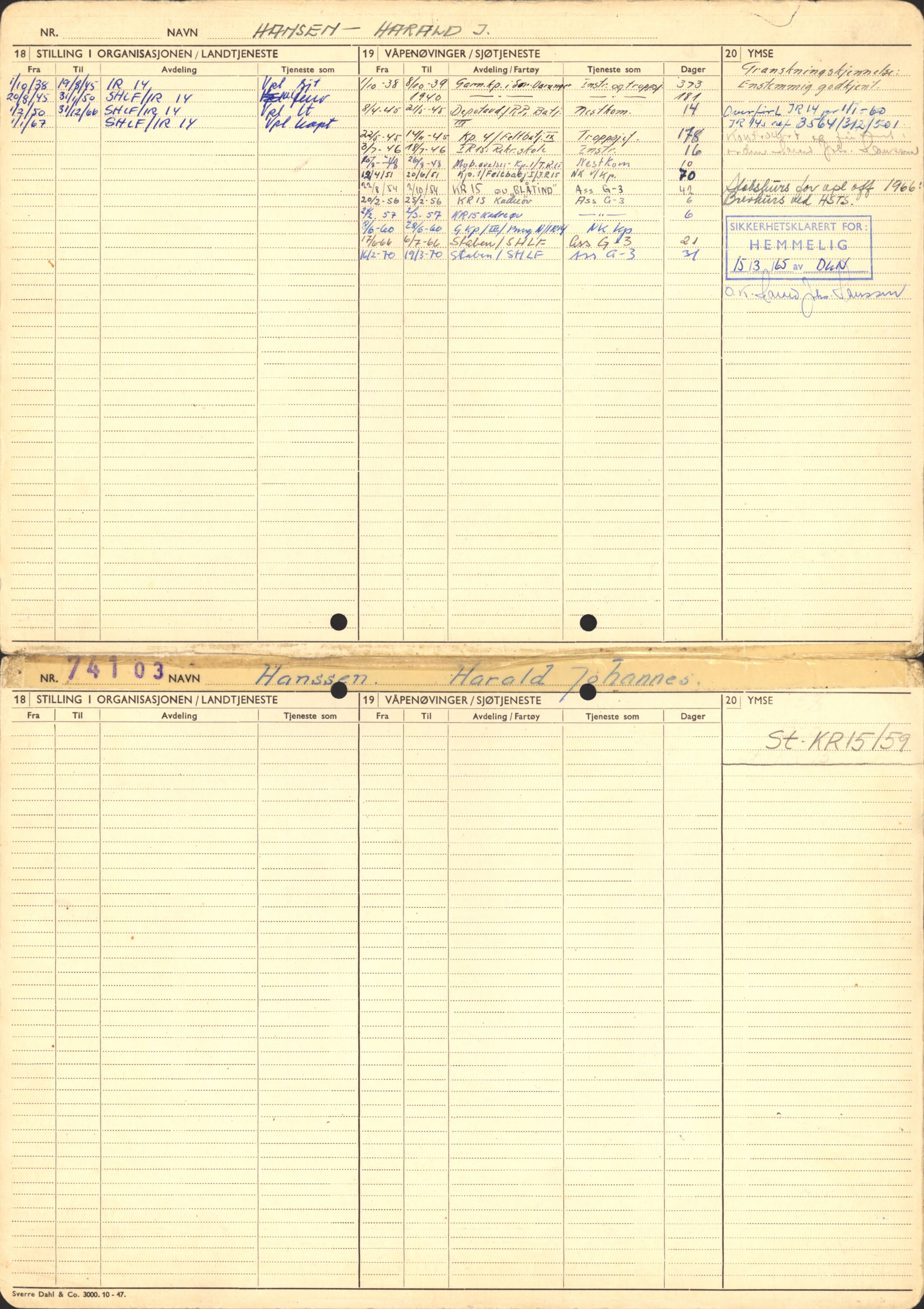 Forsvaret, Sør-Hålogaland landforsvar, AV/RA-RAFA-2552/P/Pa/L0303: Personellmapper for slettet personell, yrkesbefal og vernepliktig befal, født 1917-1920, 1936-1980, s. 477