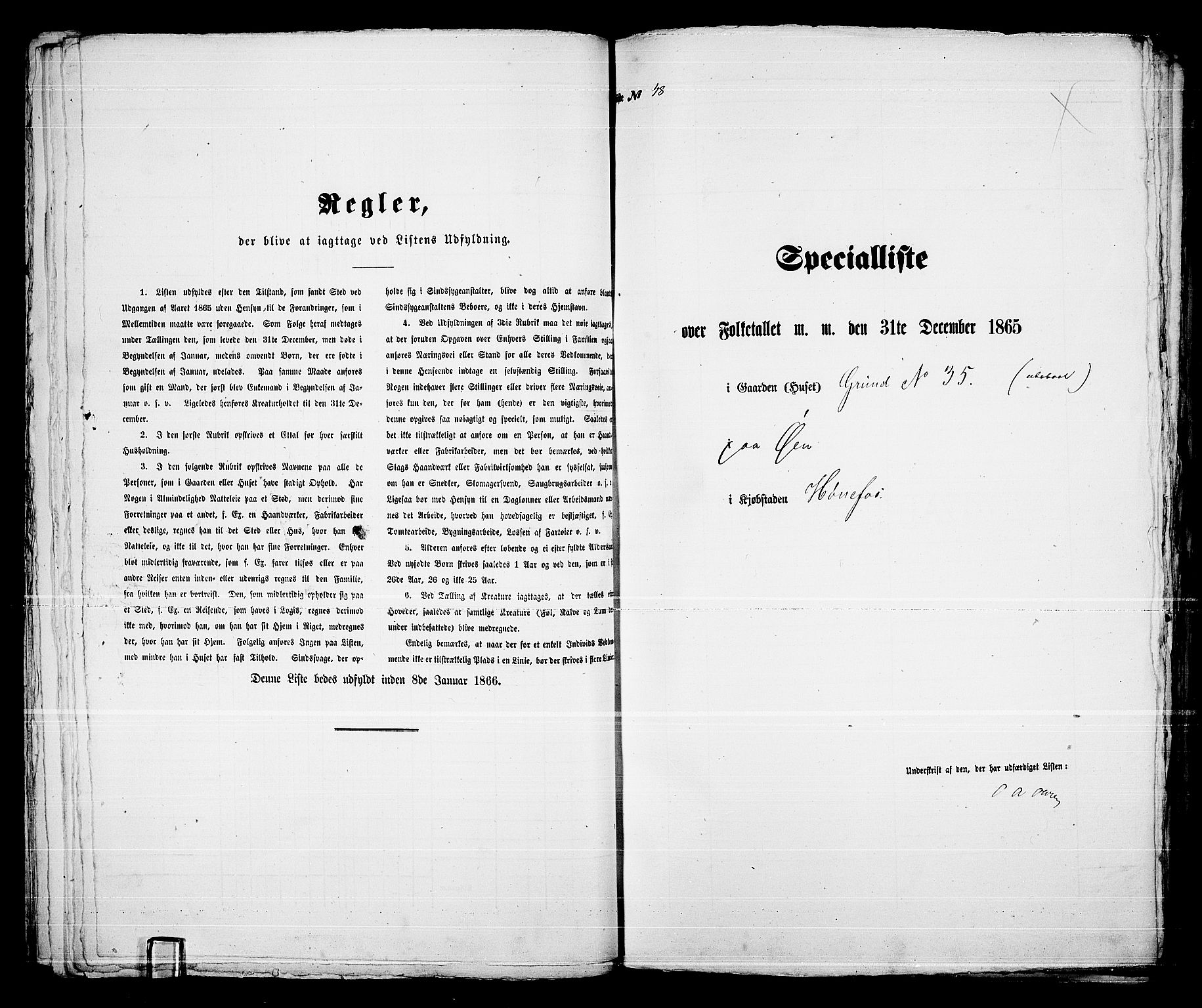 RA, Folketelling 1865 for 0601B Norderhov prestegjeld, Hønefoss kjøpstad, 1865, s. 94