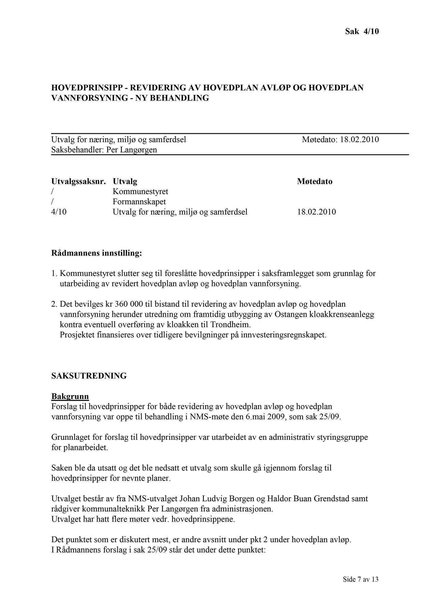 Klæbu Kommune, TRKO/KK/13-NMS/L003: Utvalg for næring, miljø og samferdsel, 2010, s. 8