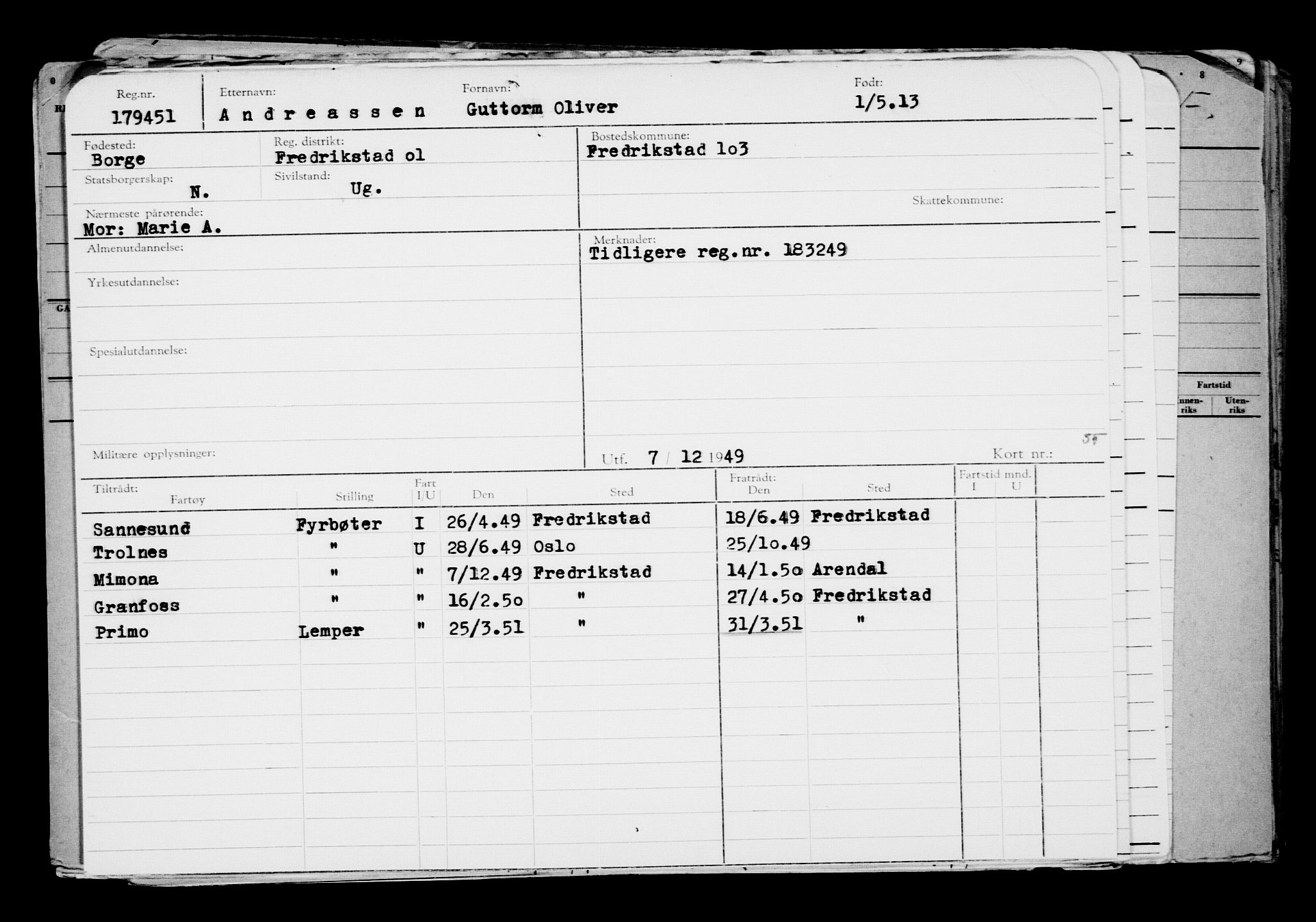 Direktoratet for sjømenn, AV/RA-S-3545/G/Gb/L0112: Hovedkort, 1913, s. 378