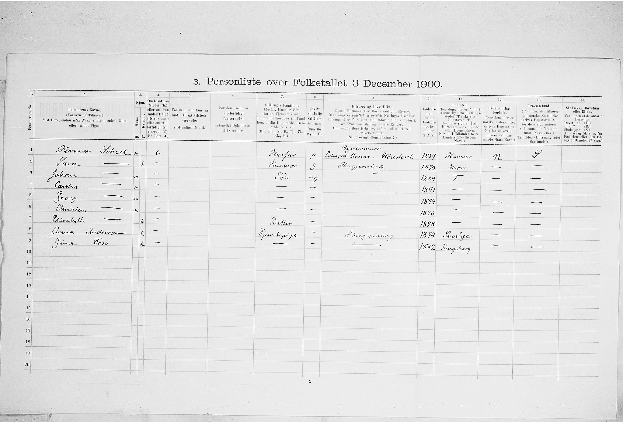 SAO, Folketelling 1900 for 0301 Kristiania kjøpstad, 1900, s. 52225