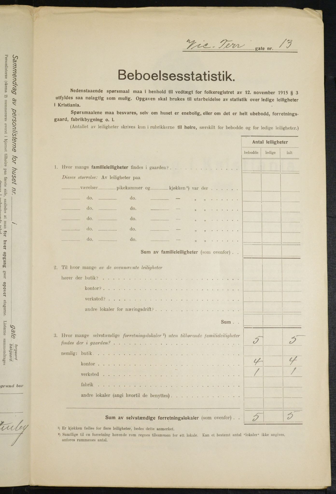 OBA, Kommunal folketelling 1.2.1916 for Kristiania, 1916, s. 127242