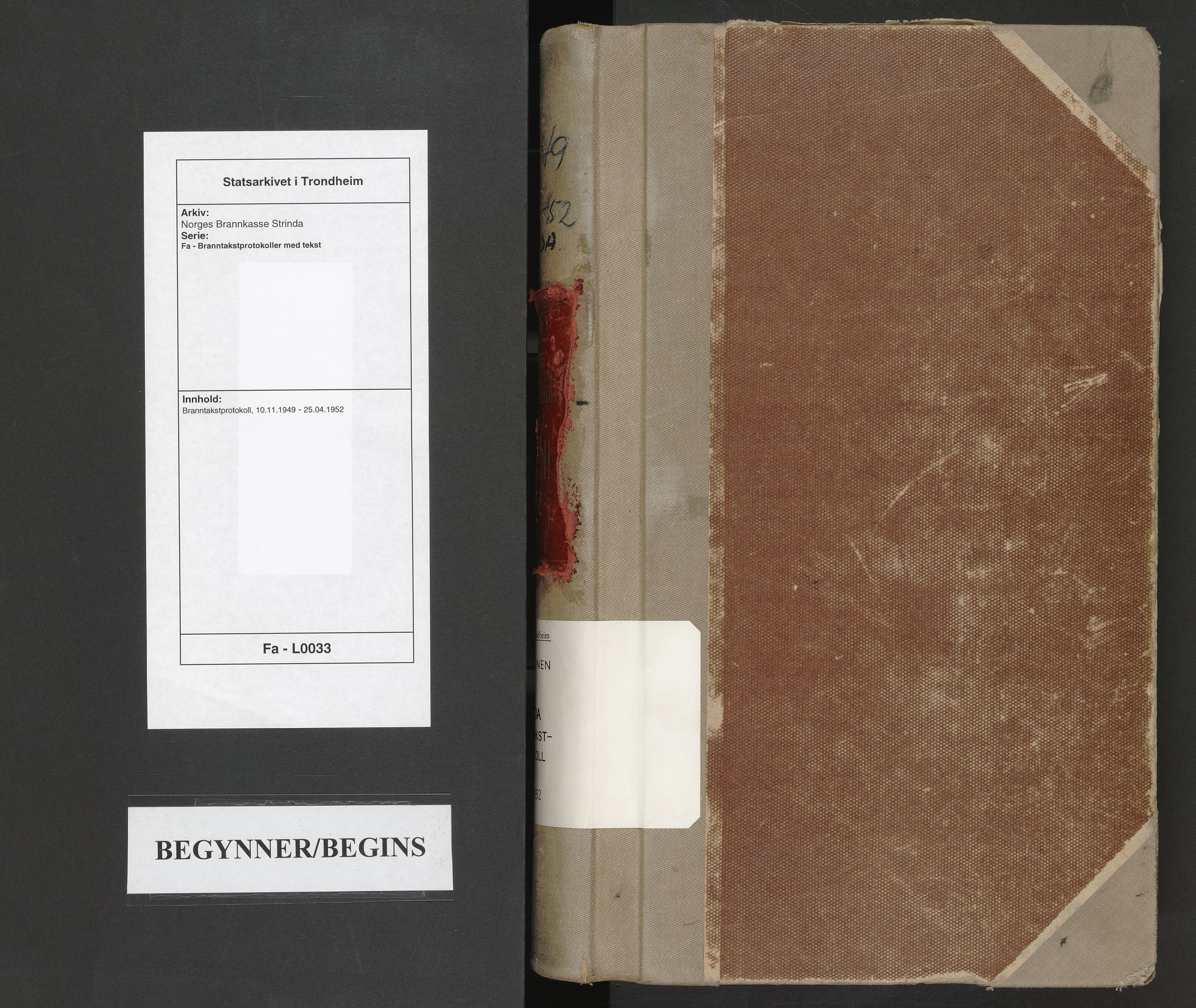 Norges Brannkasse Strinda, AV/SAT-A-5516/Fa/L0033: Branntakstprotokoll, 1949-1952