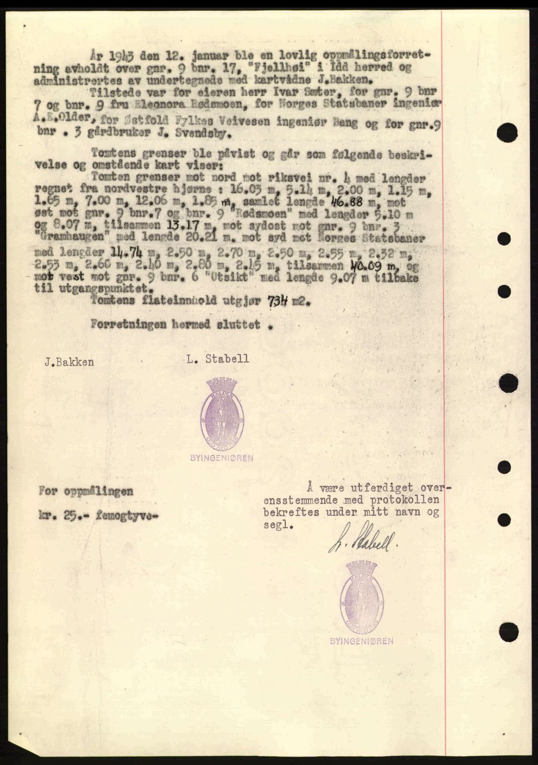 Idd og Marker sorenskriveri, AV/SAO-A-10283/G/Gb/Gbb/L0006: Pantebok nr. A6, 1943-1944, Dagboknr: 321/1943