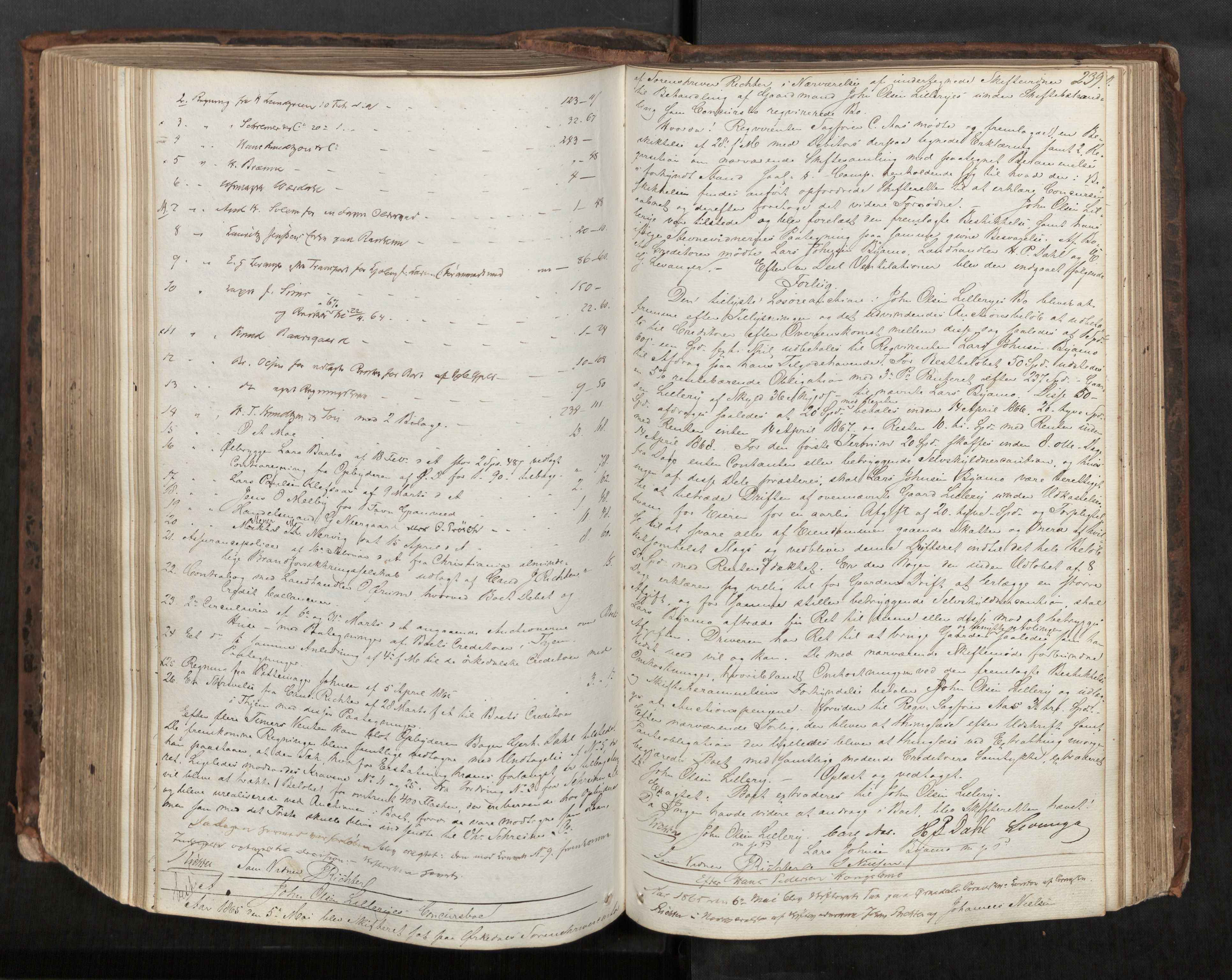 Orkdal sorenskriveri, AV/SAT-A-4169/1/3/3B/L0004: Skiftebehandlingsprotokoll, 1851-1870, s. 239