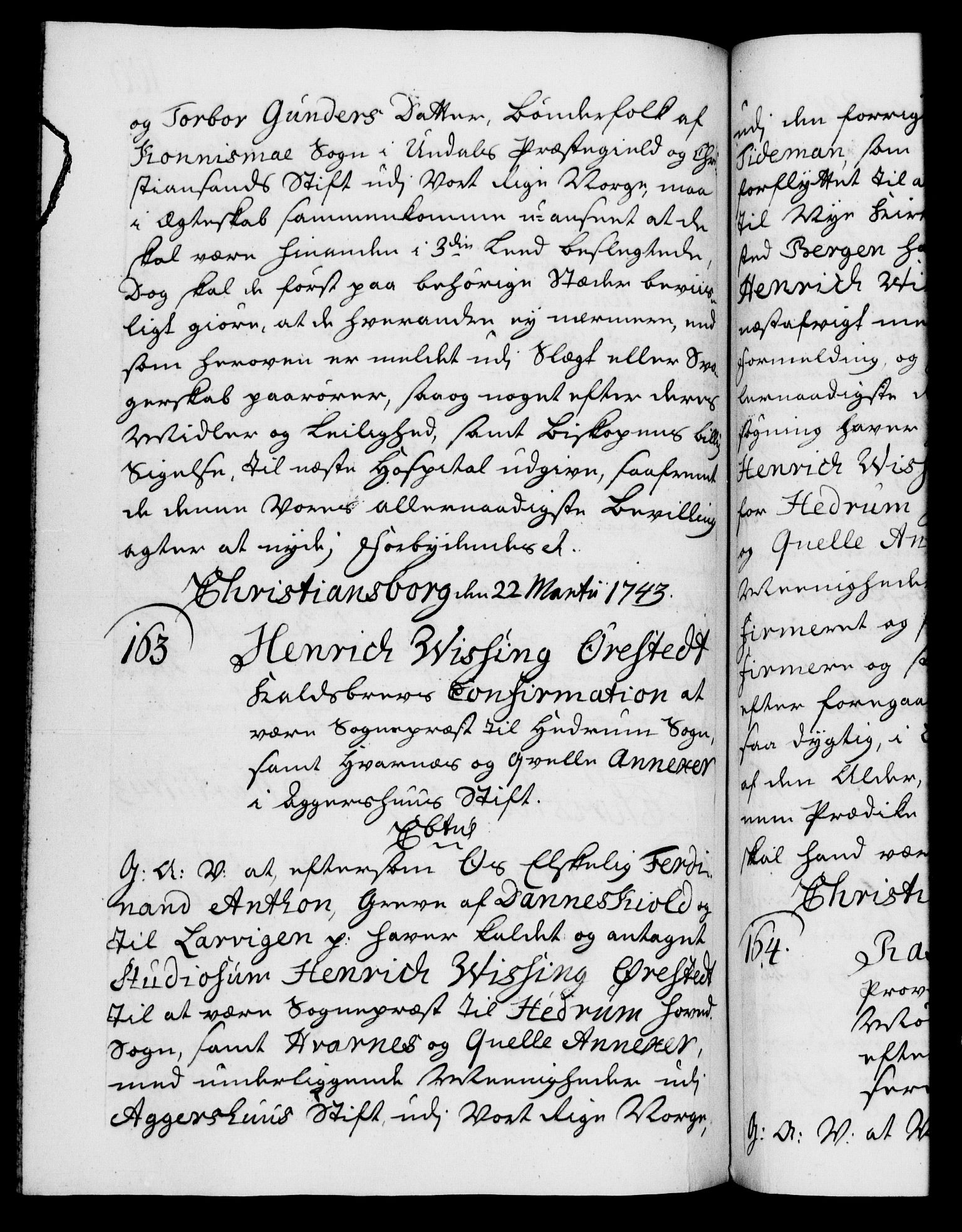 Danske Kanselli 1572-1799, AV/RA-EA-3023/F/Fc/Fca/Fcaa/L0033: Norske registre, 1743-1744, s. 106b