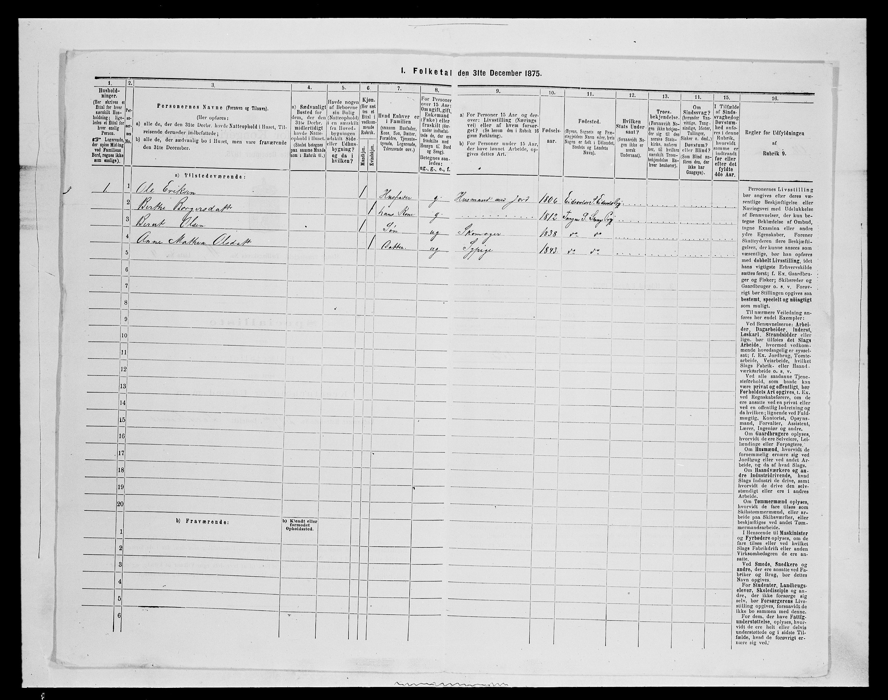 SAH, Folketelling 1875 for 0417P Stange prestegjeld, 1875, s. 1828