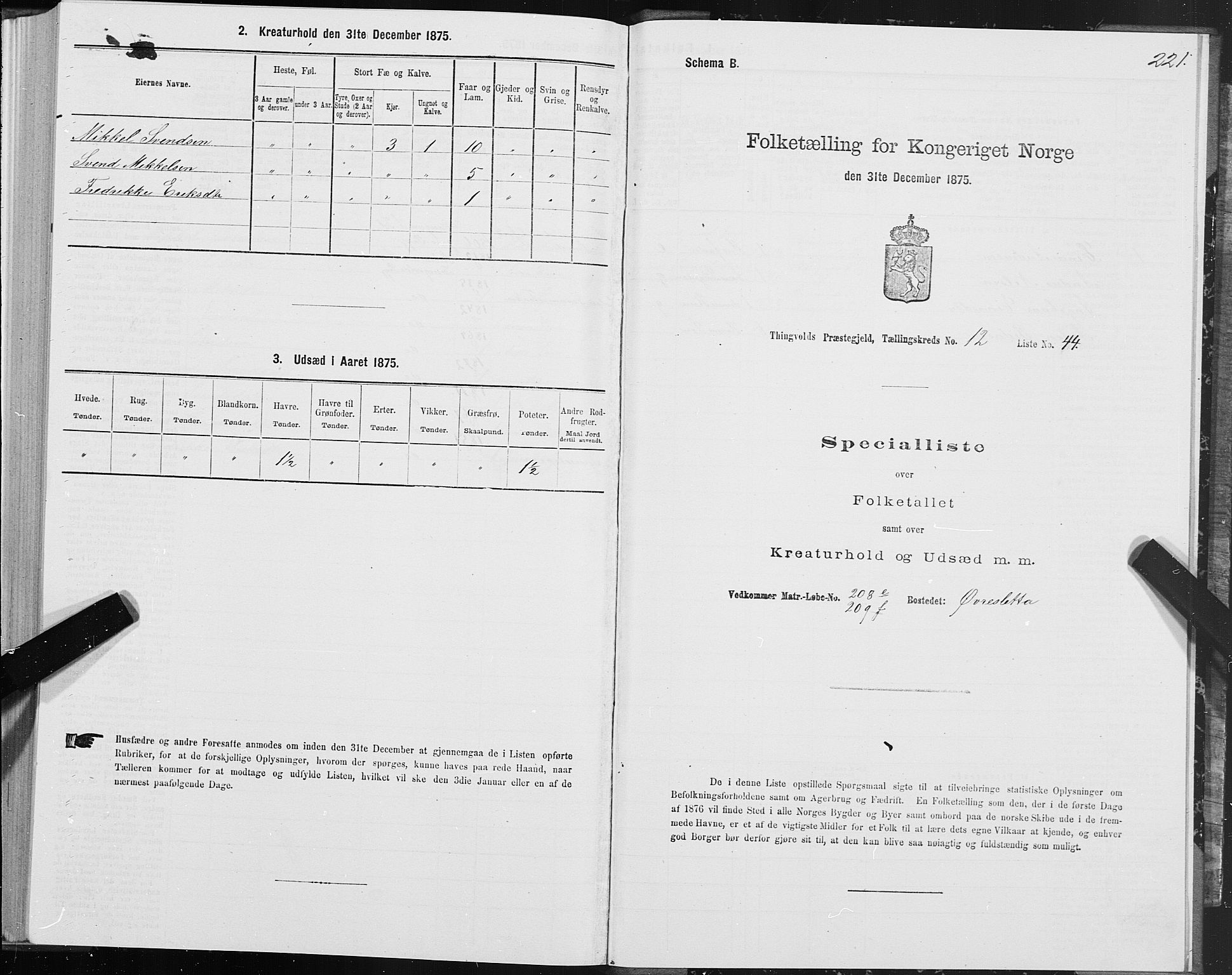 SAT, Folketelling 1875 for 1560P Tingvoll prestegjeld, 1875, s. 4221