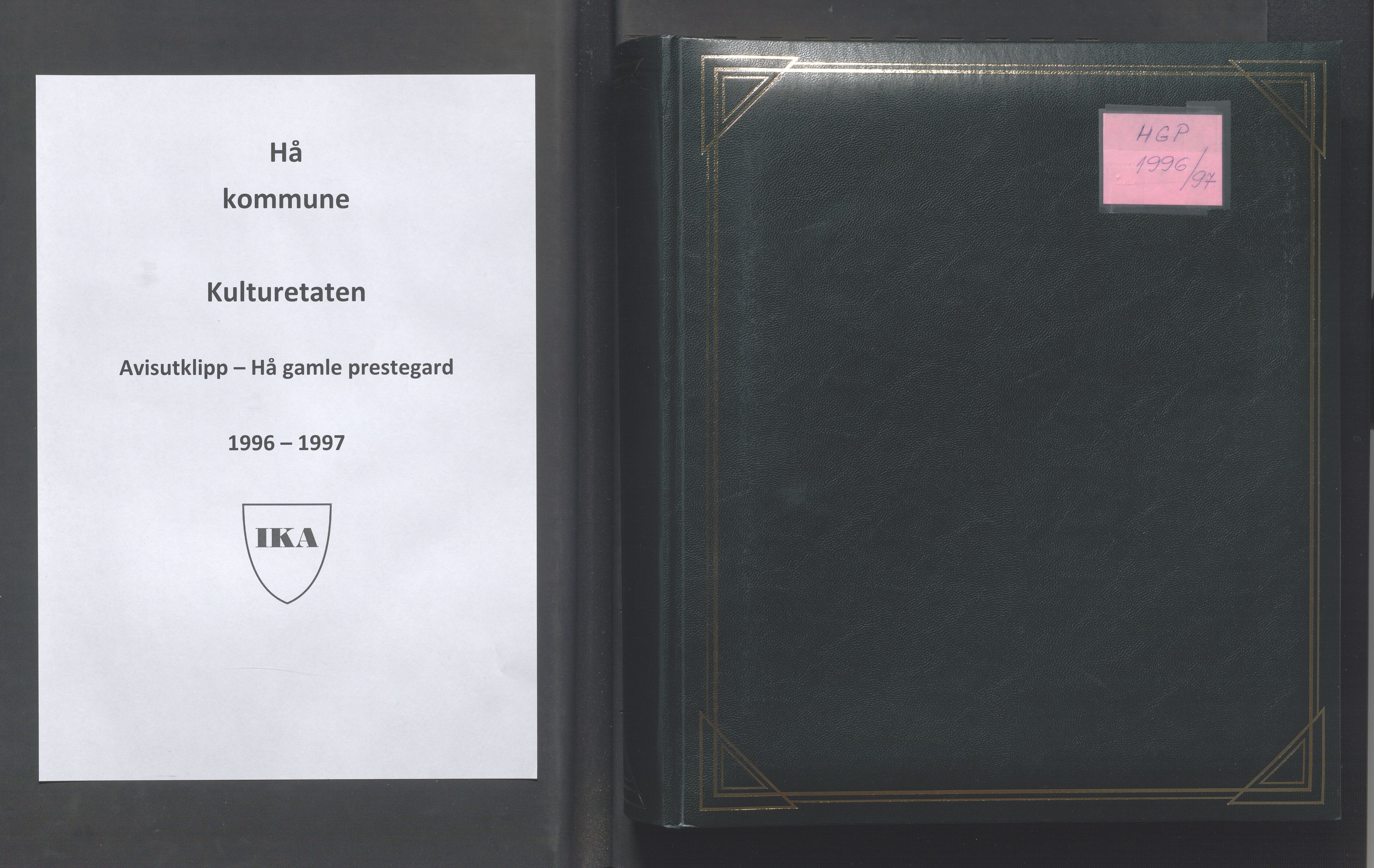 Hå kommune - Kulturetaten, IKAR/A-304/Ub/Ubb/L0011: Avisutklipp - Hå gamle prestegård, 1996-1997