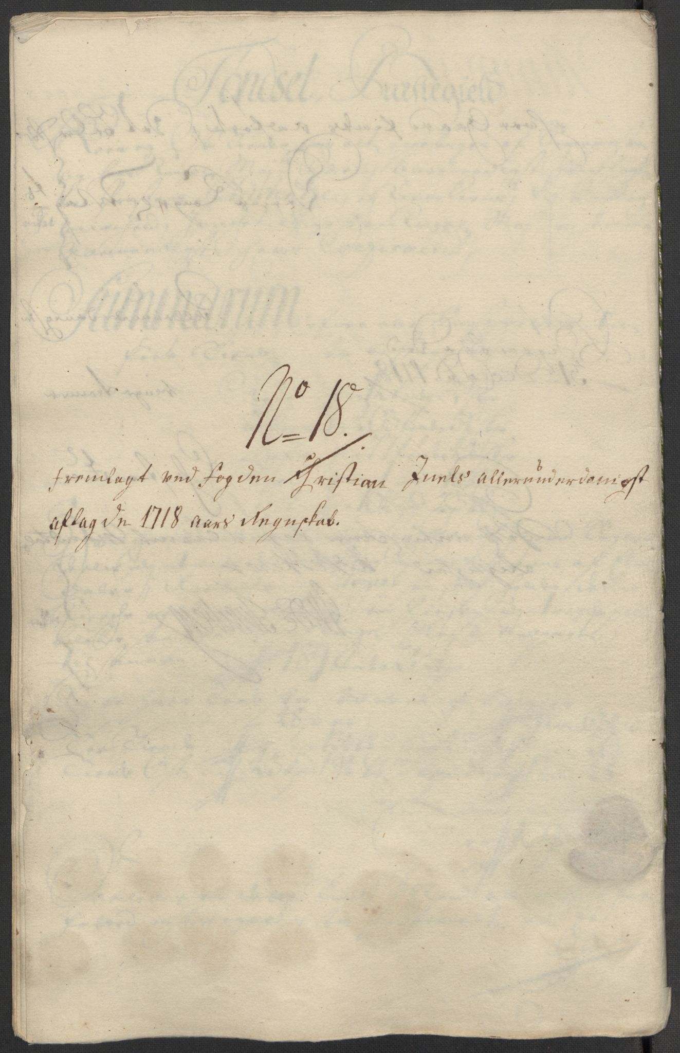 Rentekammeret inntil 1814, Reviderte regnskaper, Fogderegnskap, RA/EA-4092/R13/L0857: Fogderegnskap Solør, Odal og Østerdal, 1718, s. 263