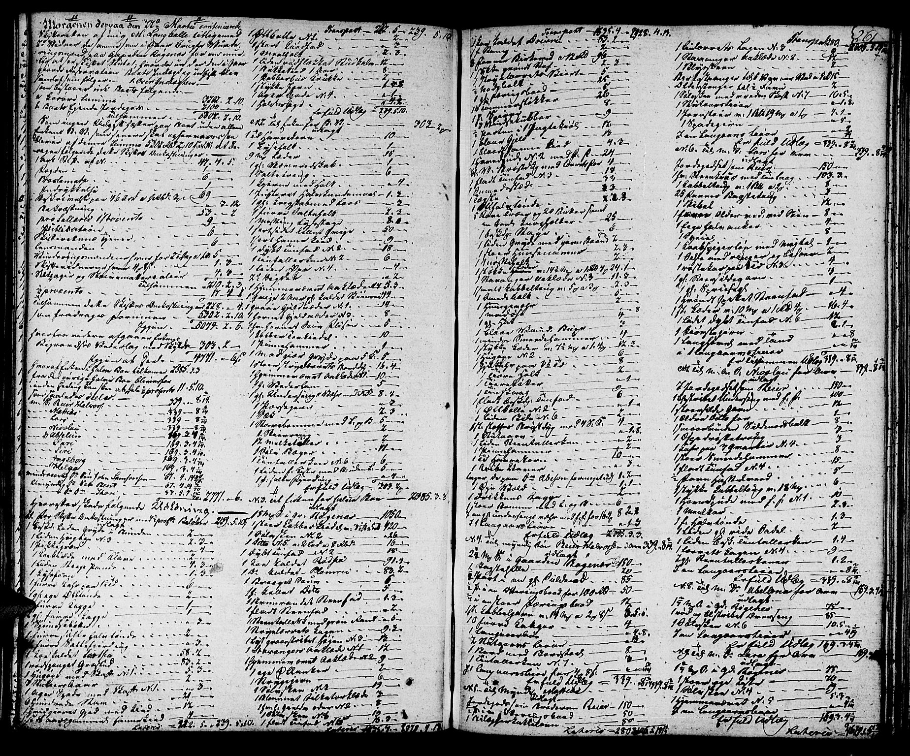 Sunnhordland sorenskrivar, SAB/A-2401/1/H/Ha/Had/L0001: Skifteprotokollar. Føyen, Fjære og Våg. Register i protokoll., 1808-1817, s. 260b-261a