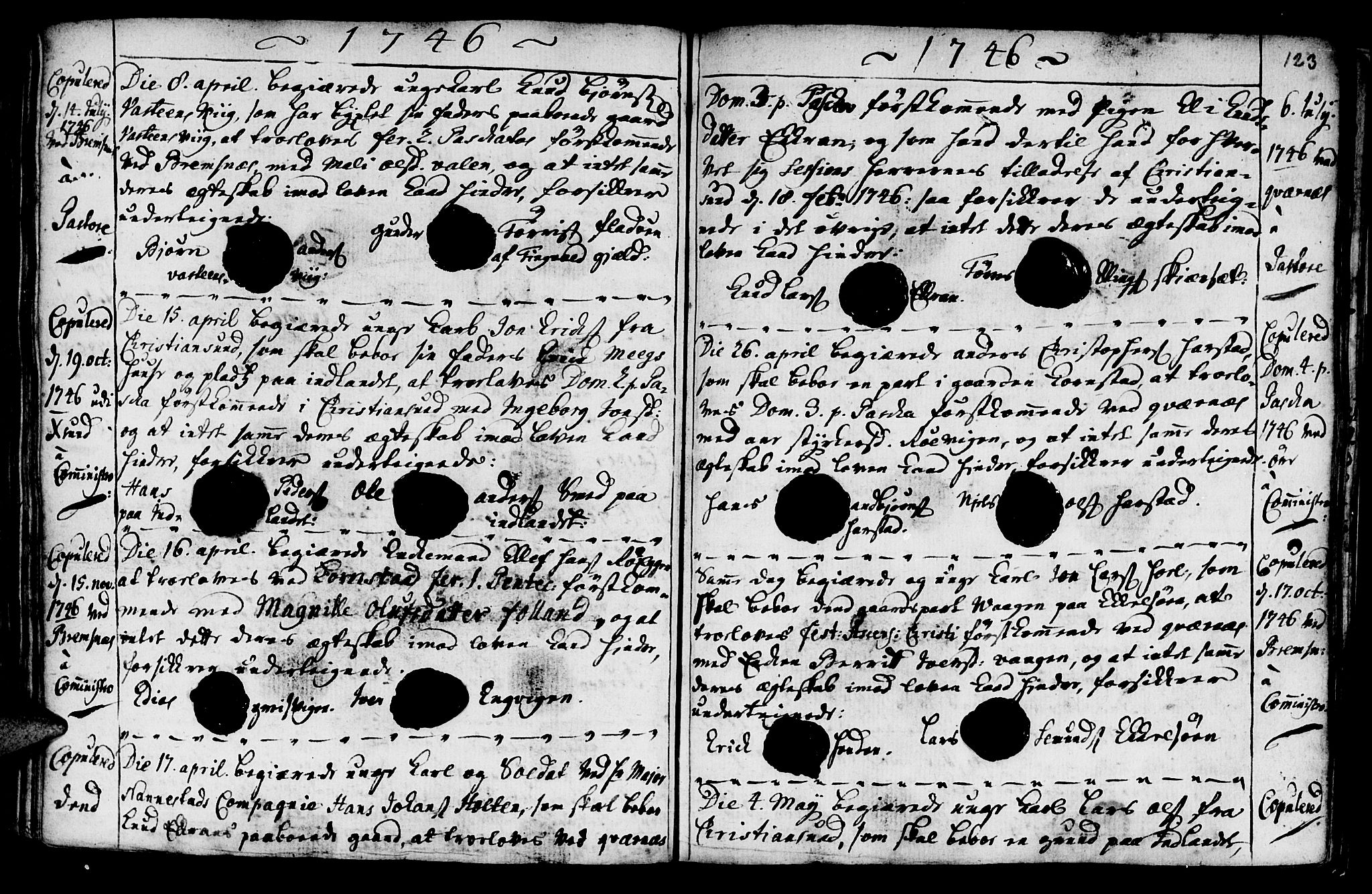 Ministerialprotokoller, klokkerbøker og fødselsregistre - Møre og Romsdal, AV/SAT-A-1454/568/L0792: Ministerialbok nr. 568A01, 1737-1749, s. 122-123