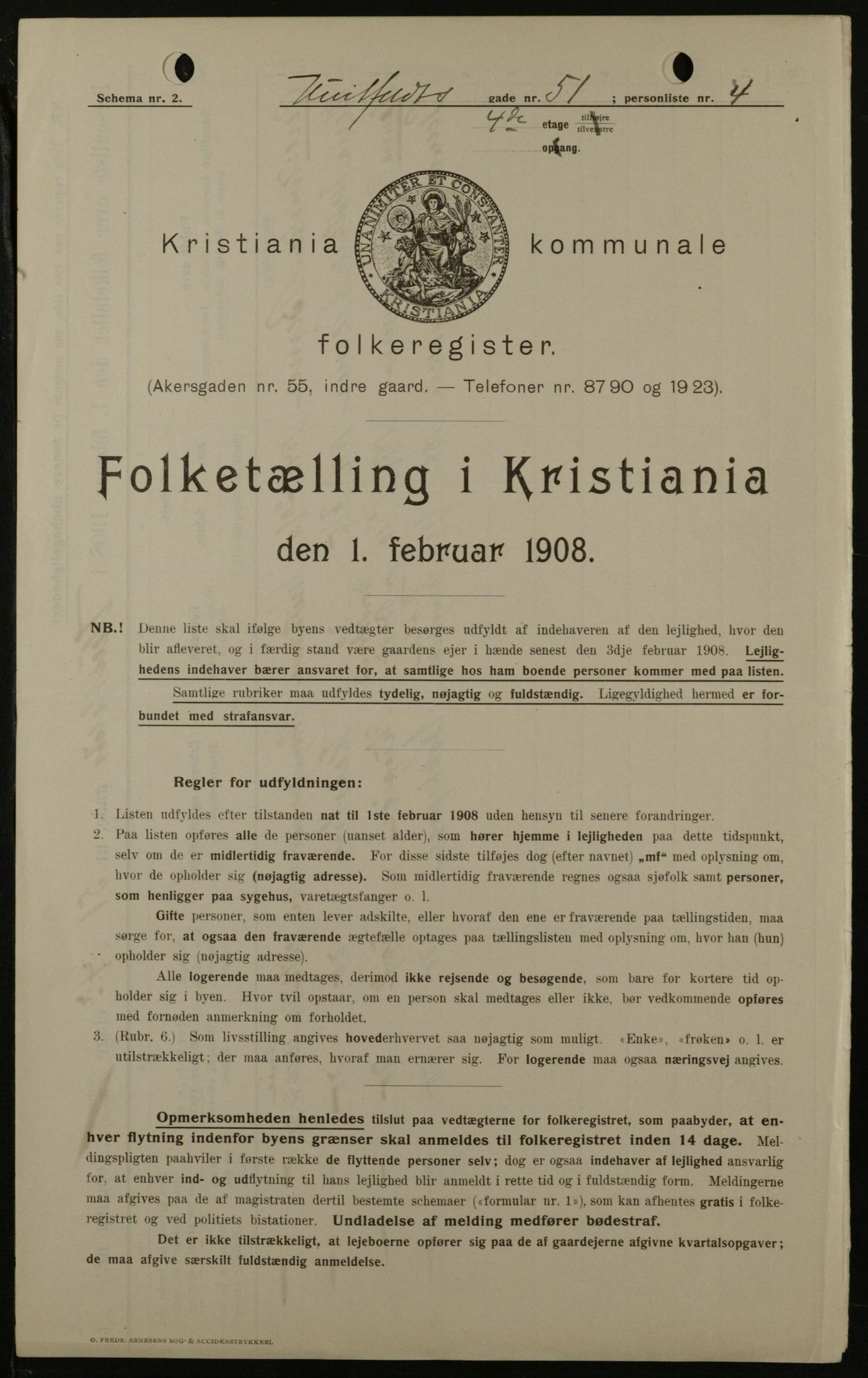 OBA, Kommunal folketelling 1.2.1908 for Kristiania kjøpstad, 1908, s. 37929