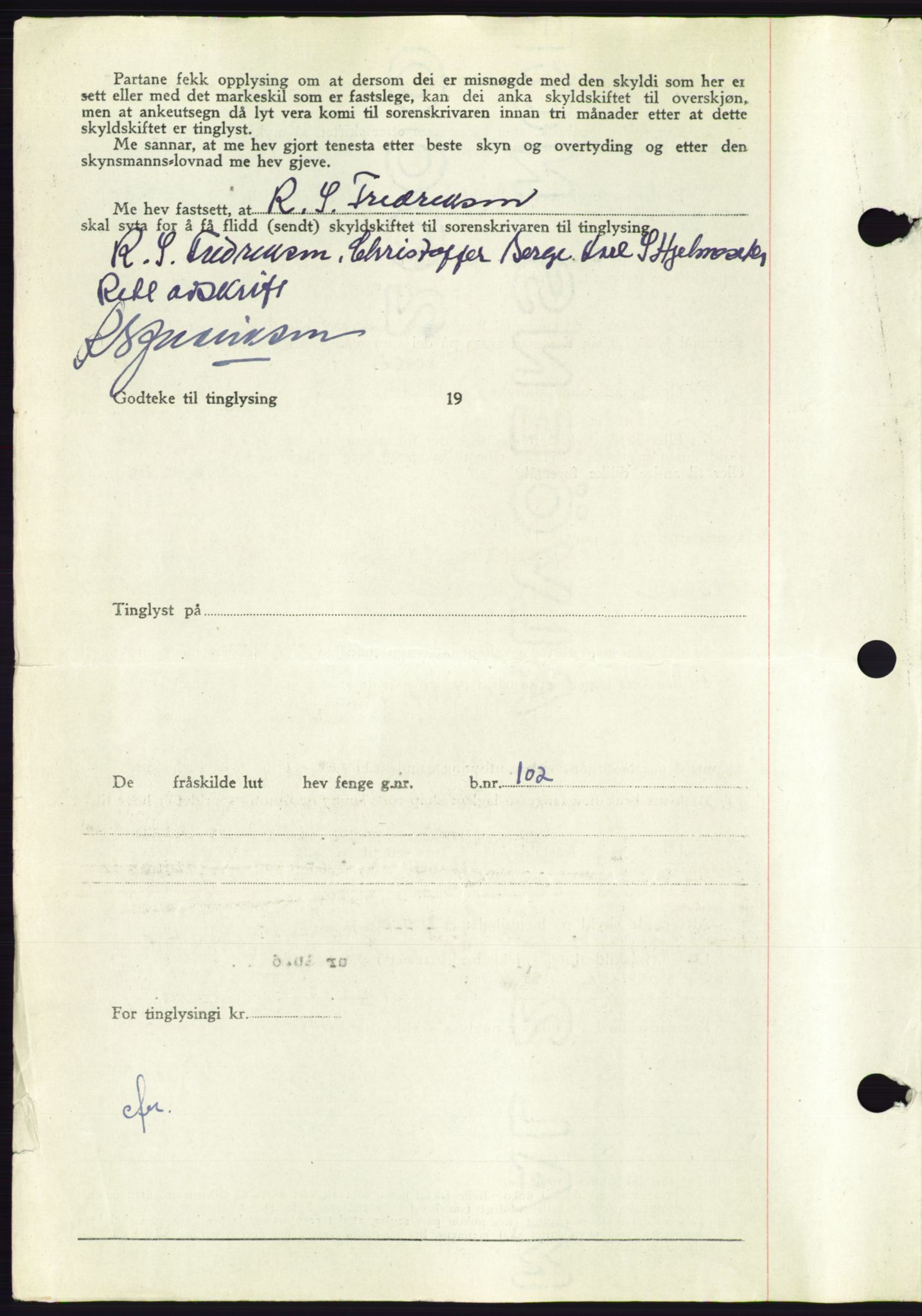 Søre Sunnmøre sorenskriveri, AV/SAT-A-4122/1/2/2C/L0101: Pantebok nr. 27A, 1955-1955, Dagboknr: 1144/1955