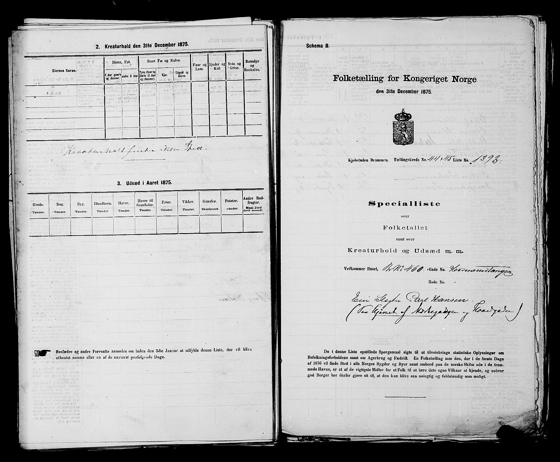 SAKO, Folketelling 1875 for 0602 Drammen kjøpstad, 1875, s. 3751