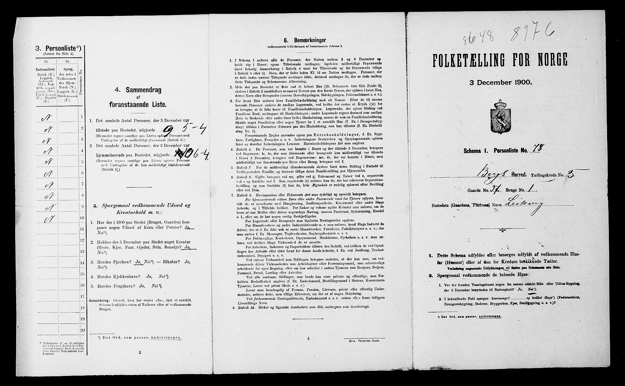 SATØ, Folketelling 1900 for 1929 Berg herred, 1900, s. 24