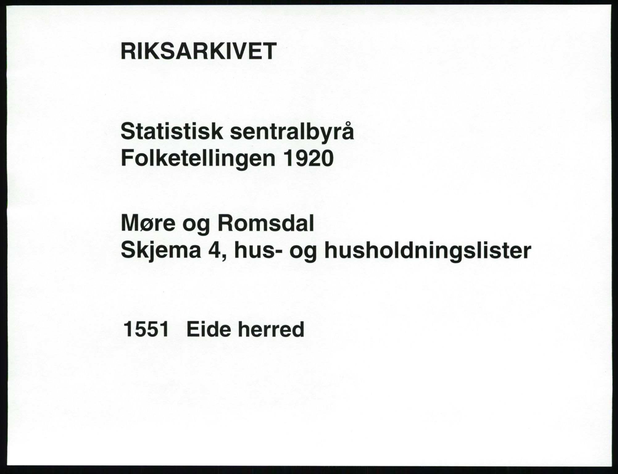 SAT, Folketelling 1920 for 1551 Eide herred, 1920, s. 30