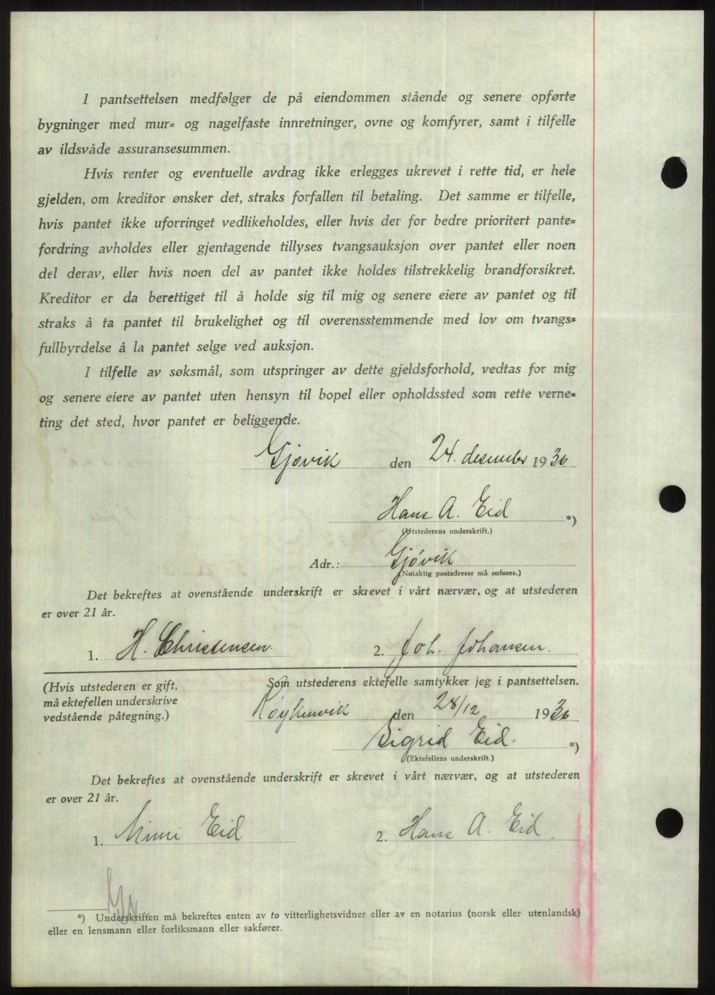 Hadeland og Land tingrett, SAH/TING-010/H/Hb/Hbc/L0002: Pantebok nr. B2, 1936-1937, Dagboknr: 95/1937