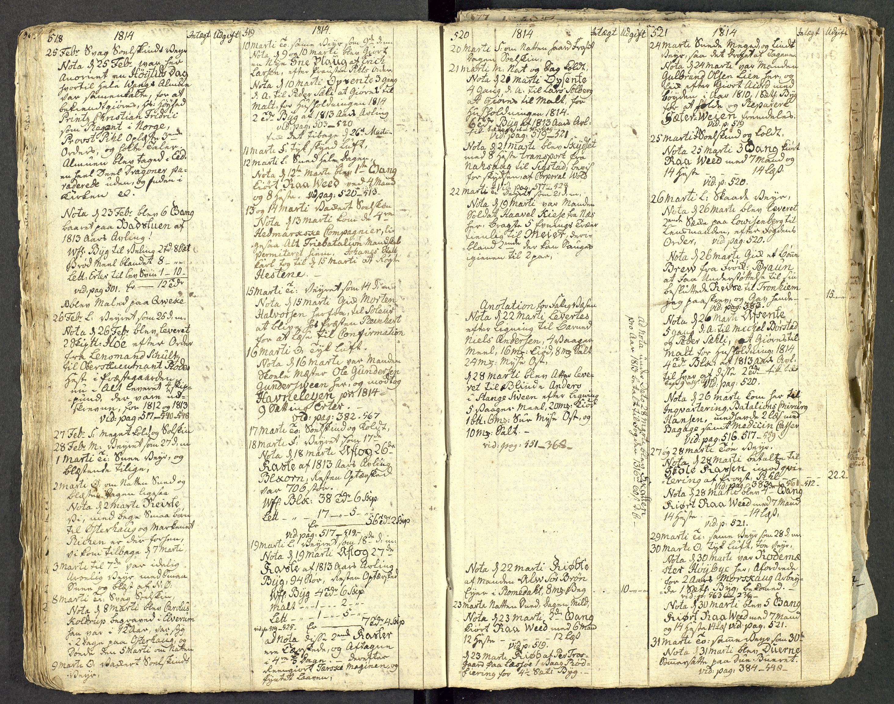 Åker i Vang, Hedmark, og familien Todderud, AV/SAH-ARK-010/G/Ga/L0004/0001: Dagbøker / Dagbok, 1812-1825, s. 25