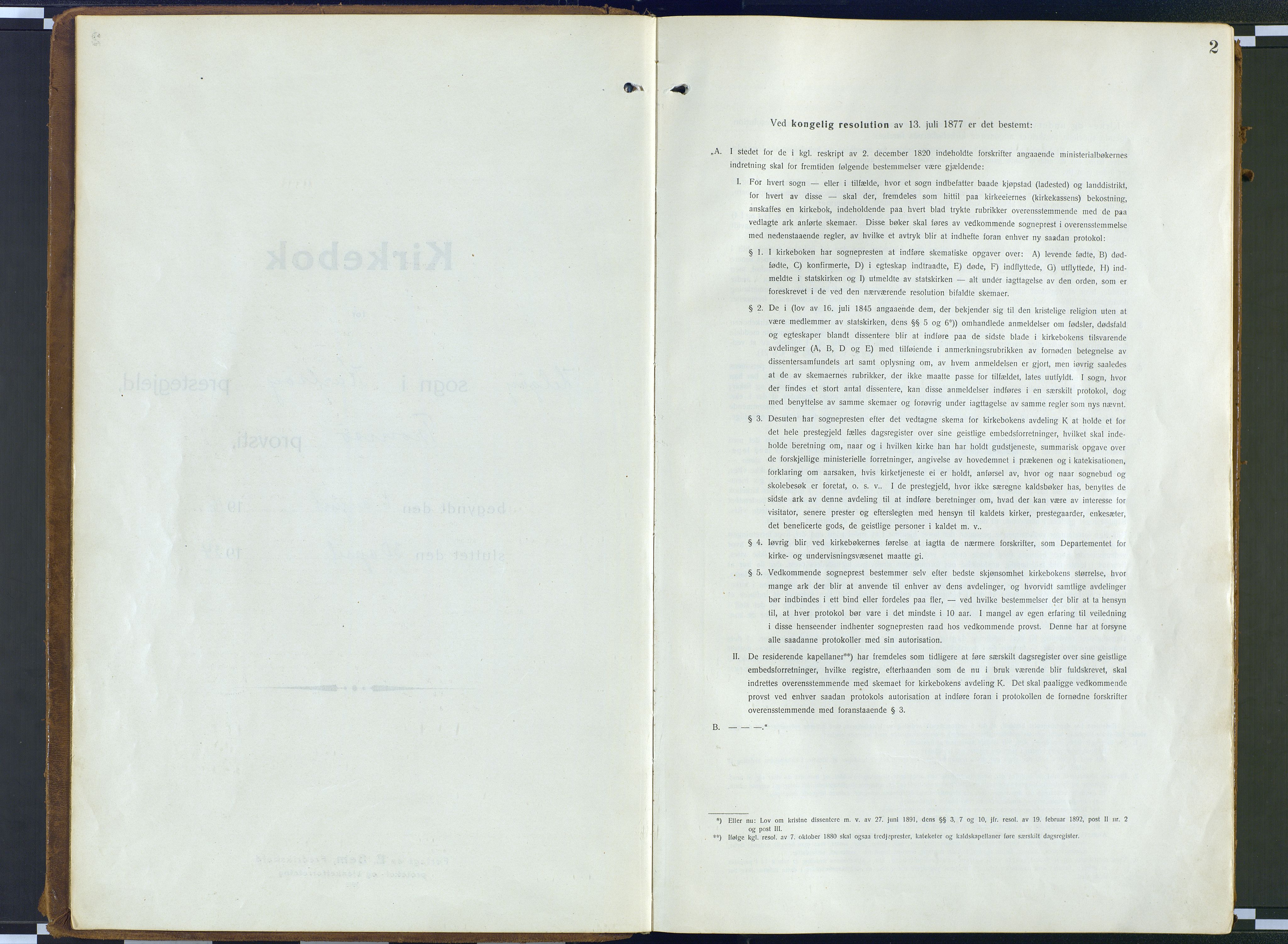 Karlsøy sokneprestembete, AV/SATØ-S-1299/H/Ha/Haa/L0016kirke: Ministerialbok nr. 16, 1916-1934, s. 2