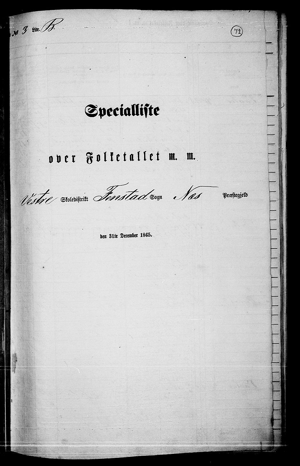 RA, Folketelling 1865 for 0236P Nes prestegjeld, 1865, s. 65