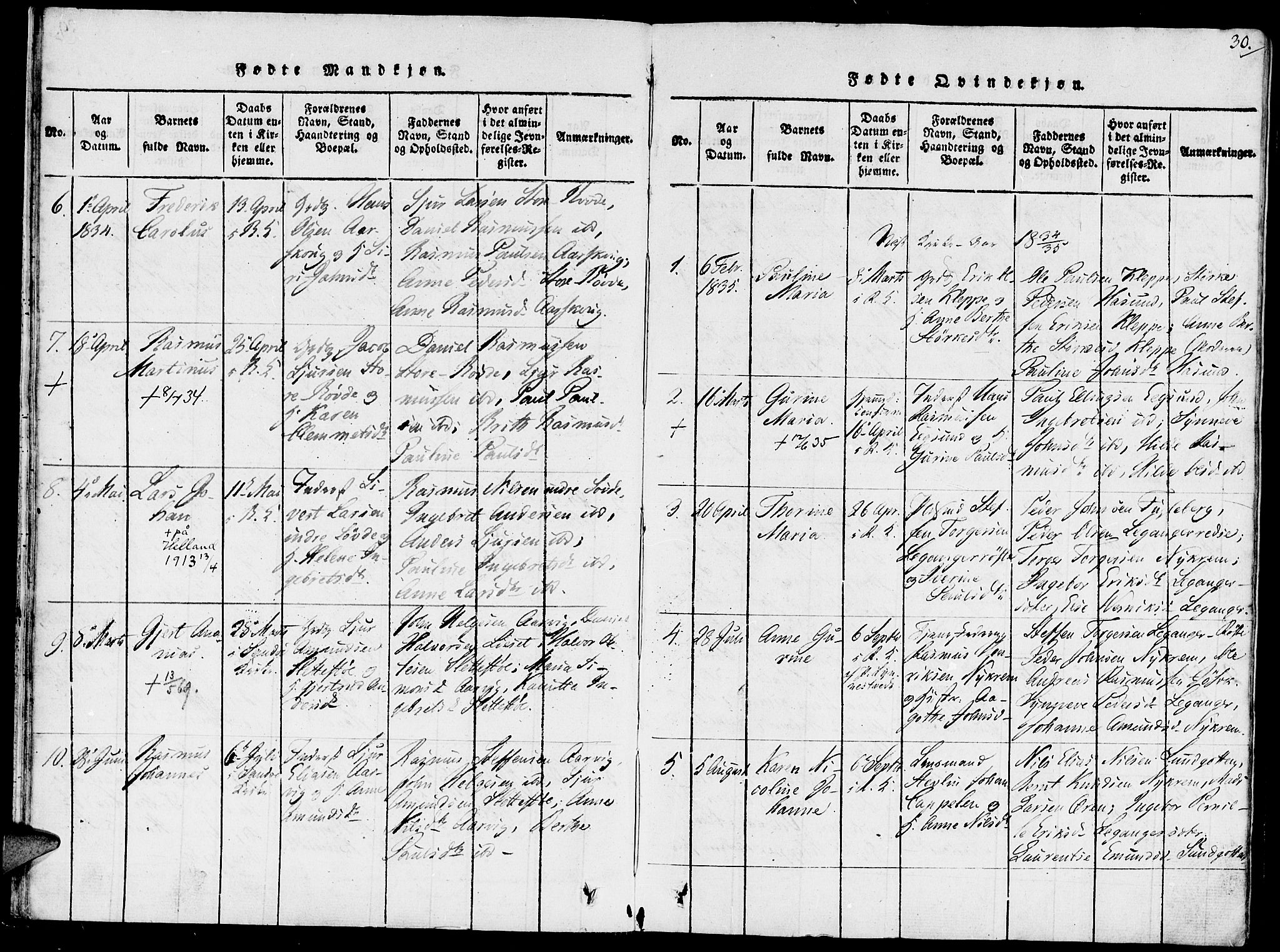 Ministerialprotokoller, klokkerbøker og fødselsregistre - Møre og Romsdal, SAT/A-1454/504/L0054: Ministerialbok nr. 504A01, 1816-1861, s. 30