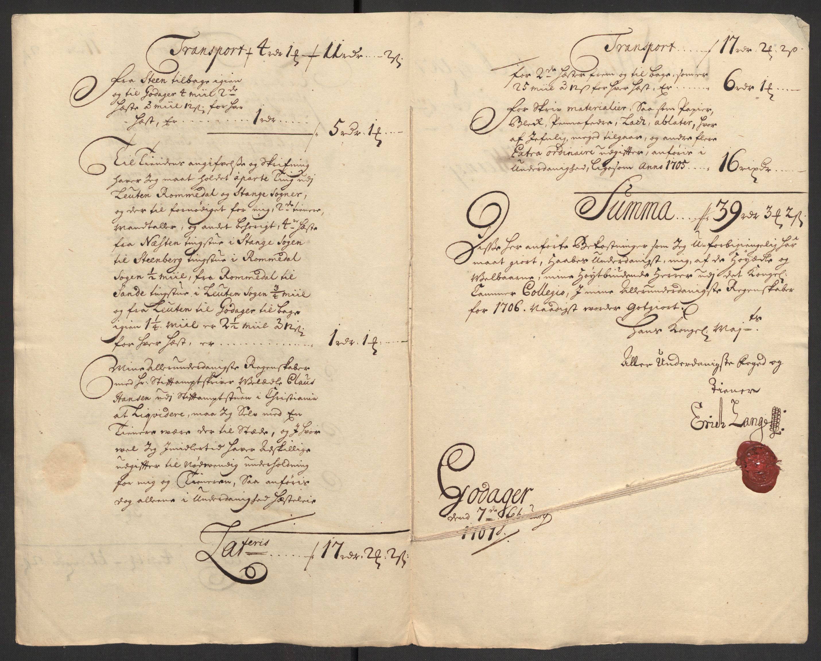 Rentekammeret inntil 1814, Reviderte regnskaper, Fogderegnskap, AV/RA-EA-4092/R16/L1043: Fogderegnskap Hedmark, 1706-1707, s. 285