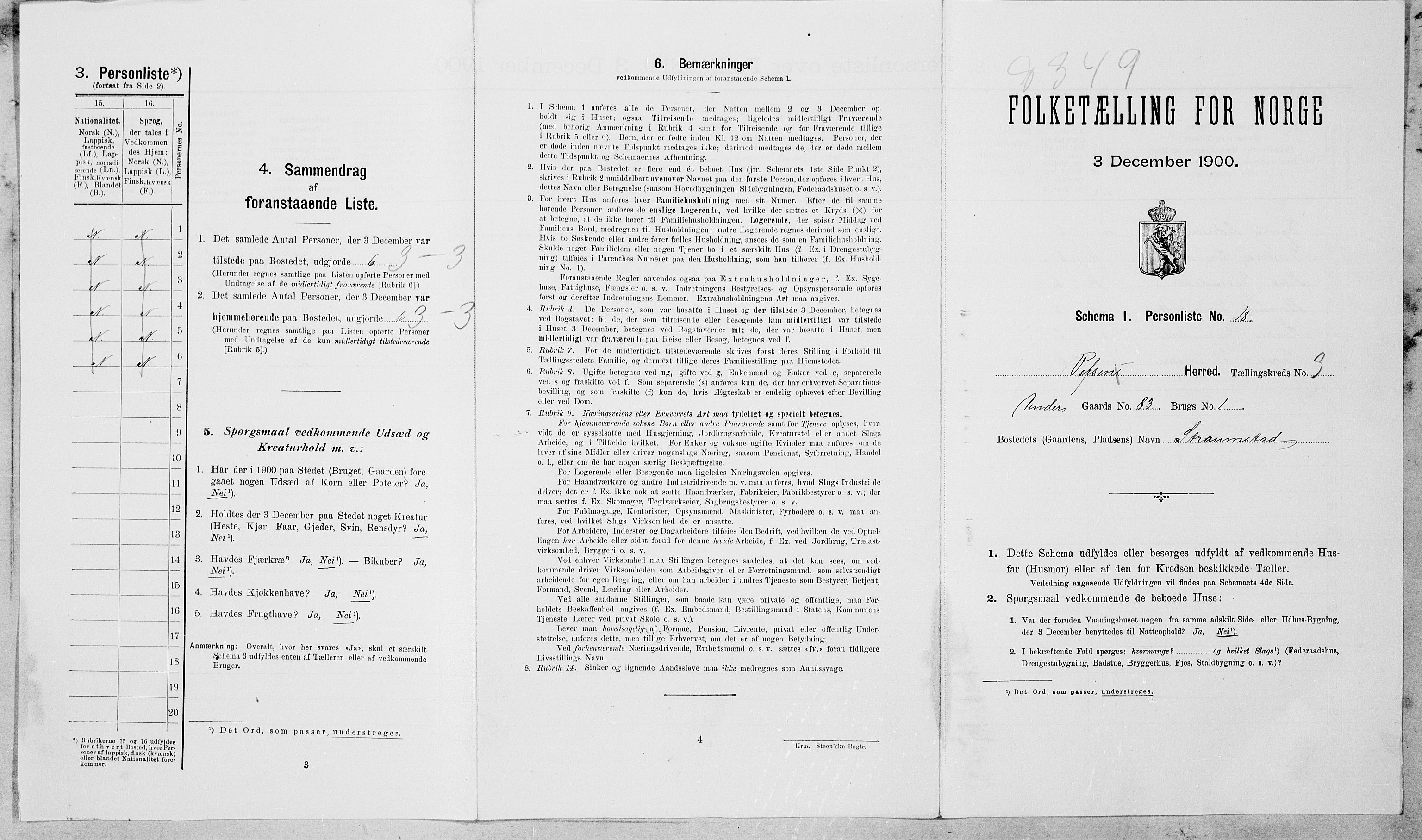 SAT, Folketelling 1900 for 1824 Vefsn herred, 1900, s. 142