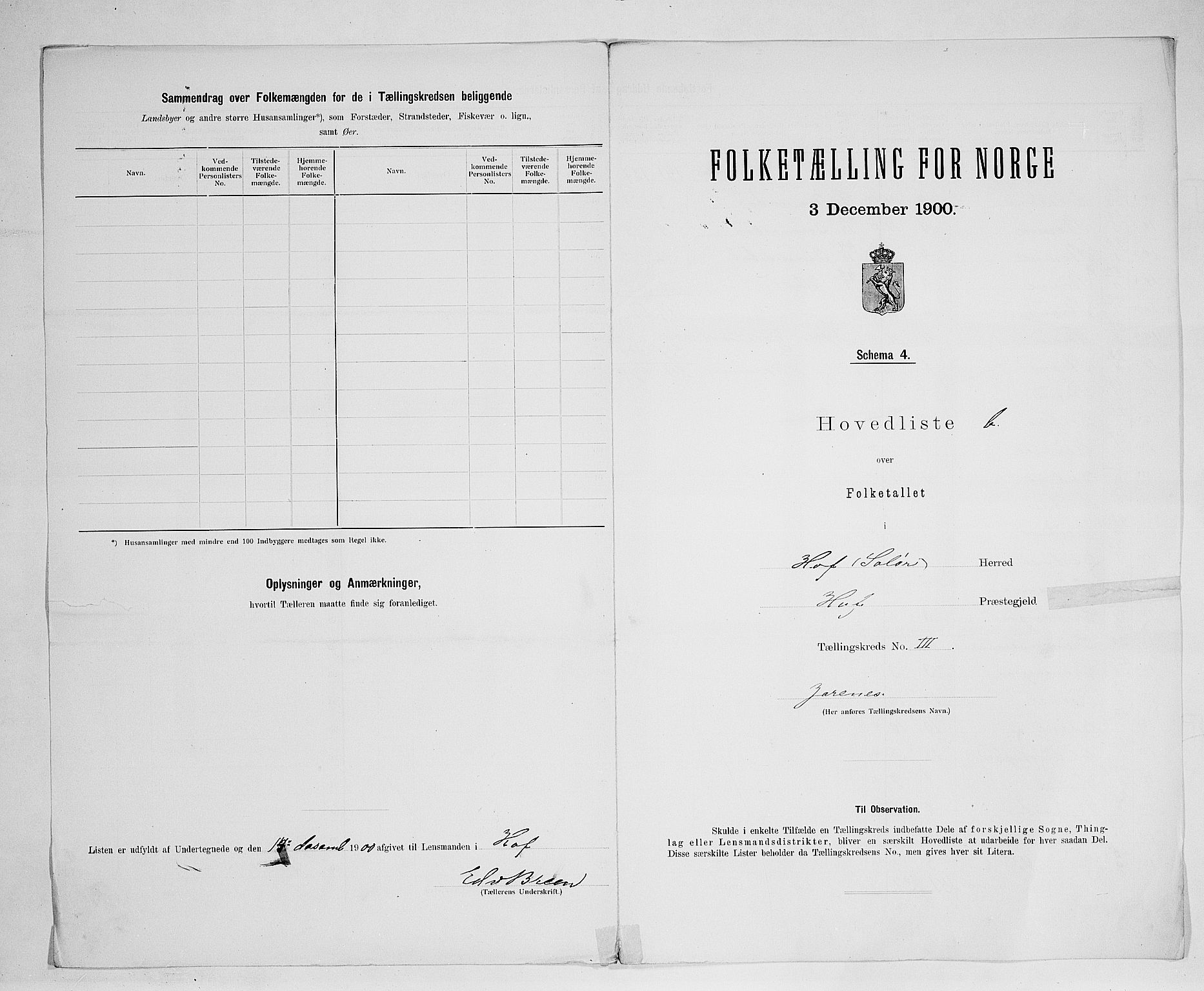 SAH, Folketelling 1900 for 0424 Hof herred, 1900, s. 21