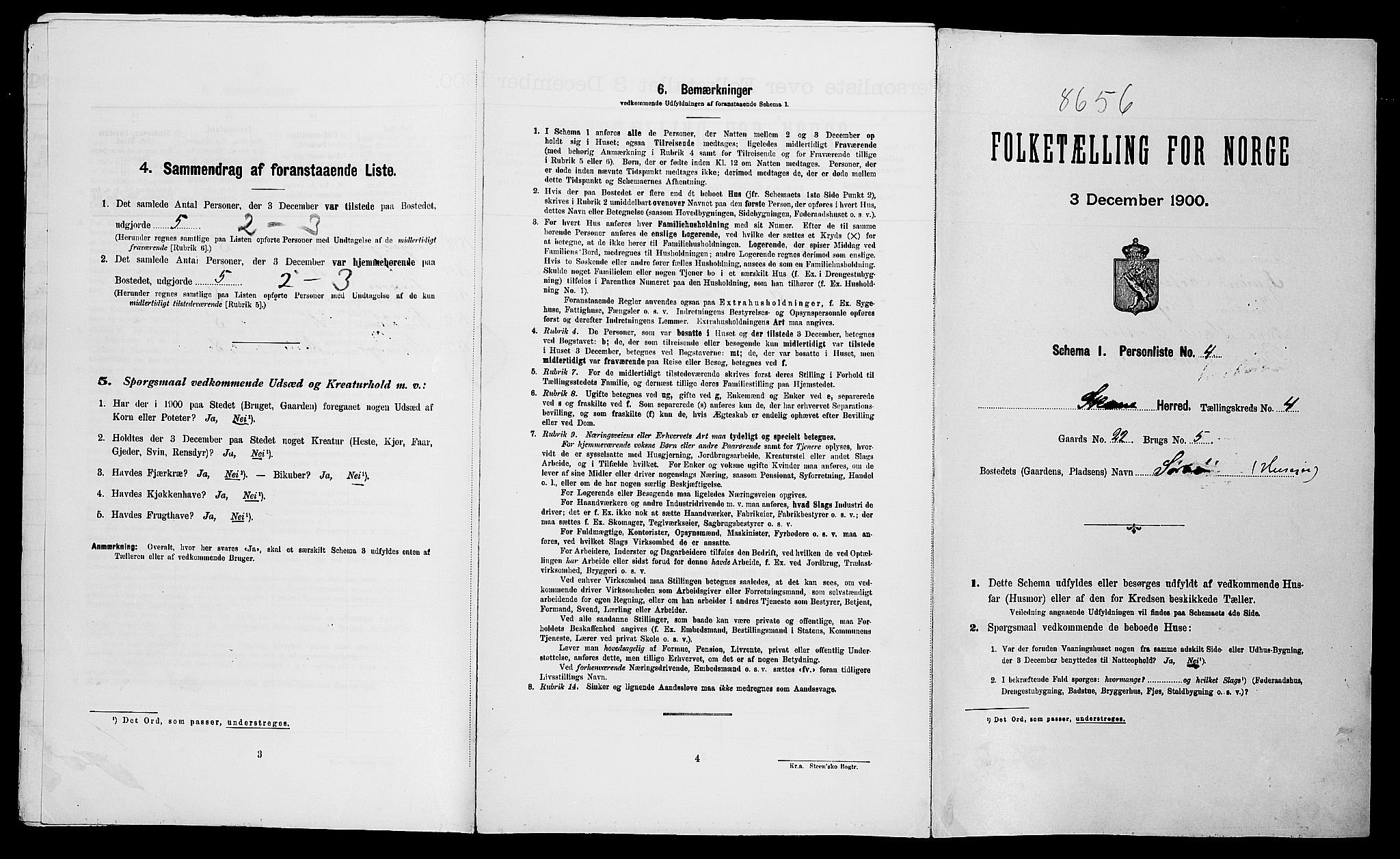 SAST, Folketelling 1900 for 1153 Skåre herred, 1900, s. 404