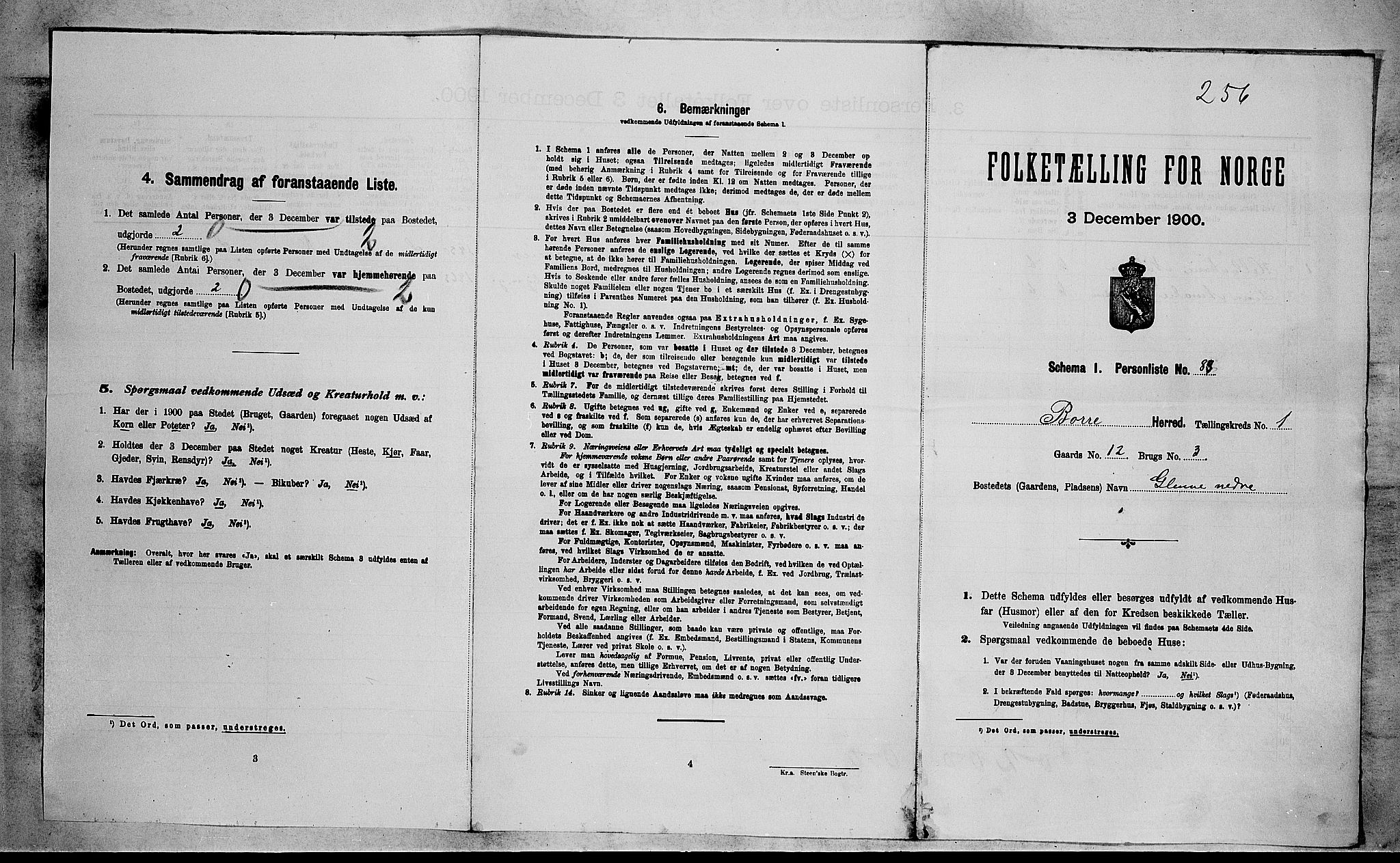 RA, Folketelling 1900 for 0717 Borre herred, 1900, s. 253