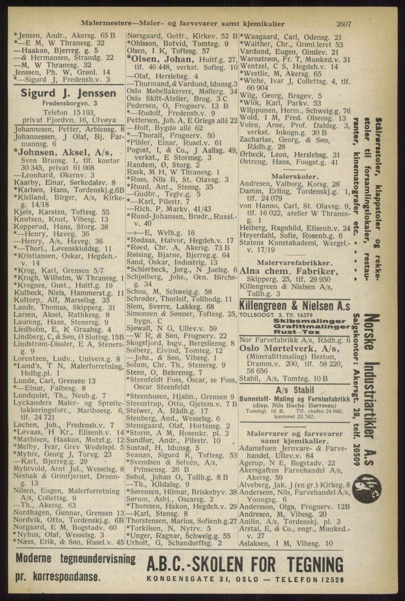 Kristiania/Oslo adressebok, PUBL/-, 1937, s. 2607