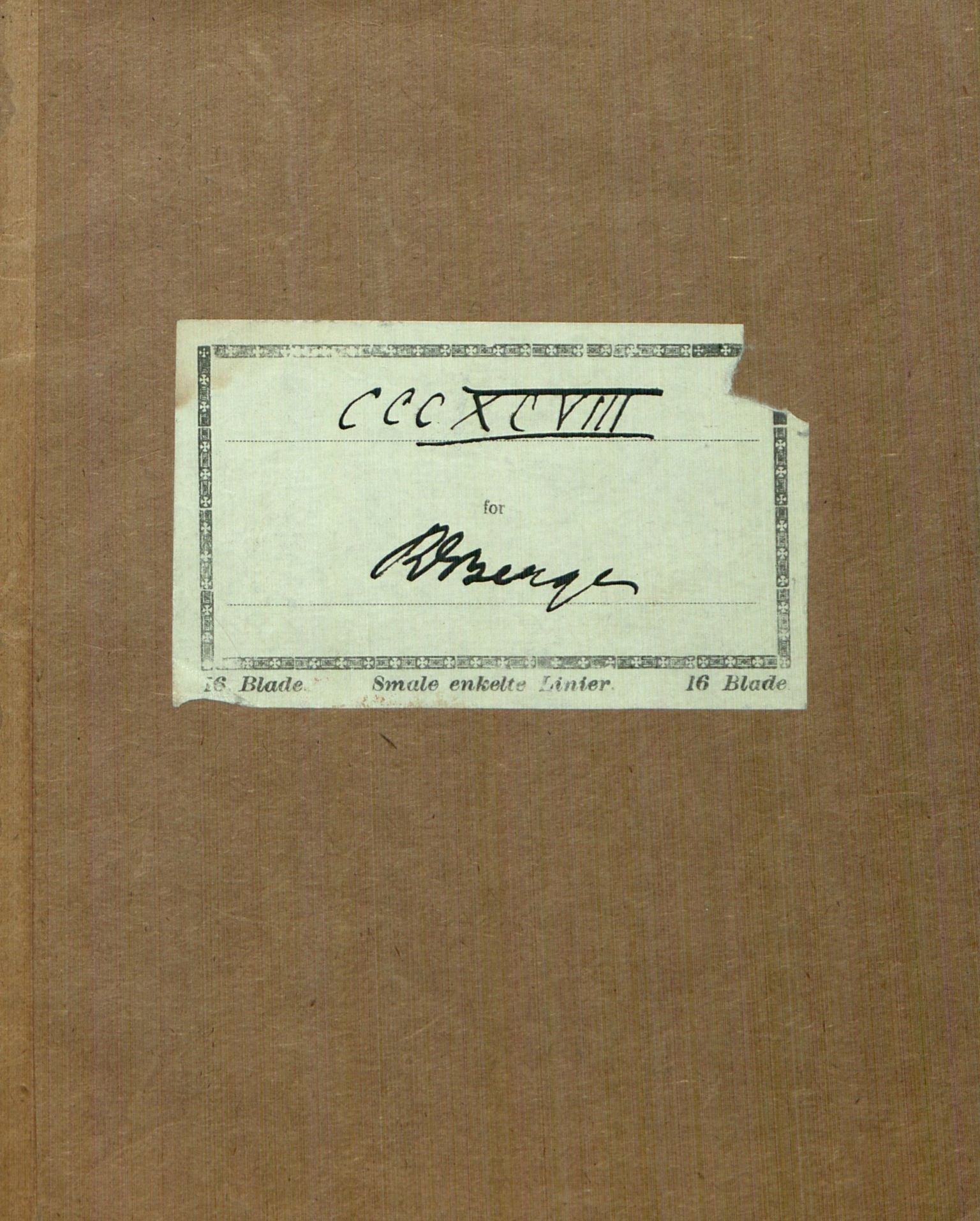 Rikard Berge, TEMU/TGM-A-1003/F/L0011/0018: 381-399 / 398 Oppskrifter av ukjent hand. Berge har skrive ned litt innibland., 1910-1950