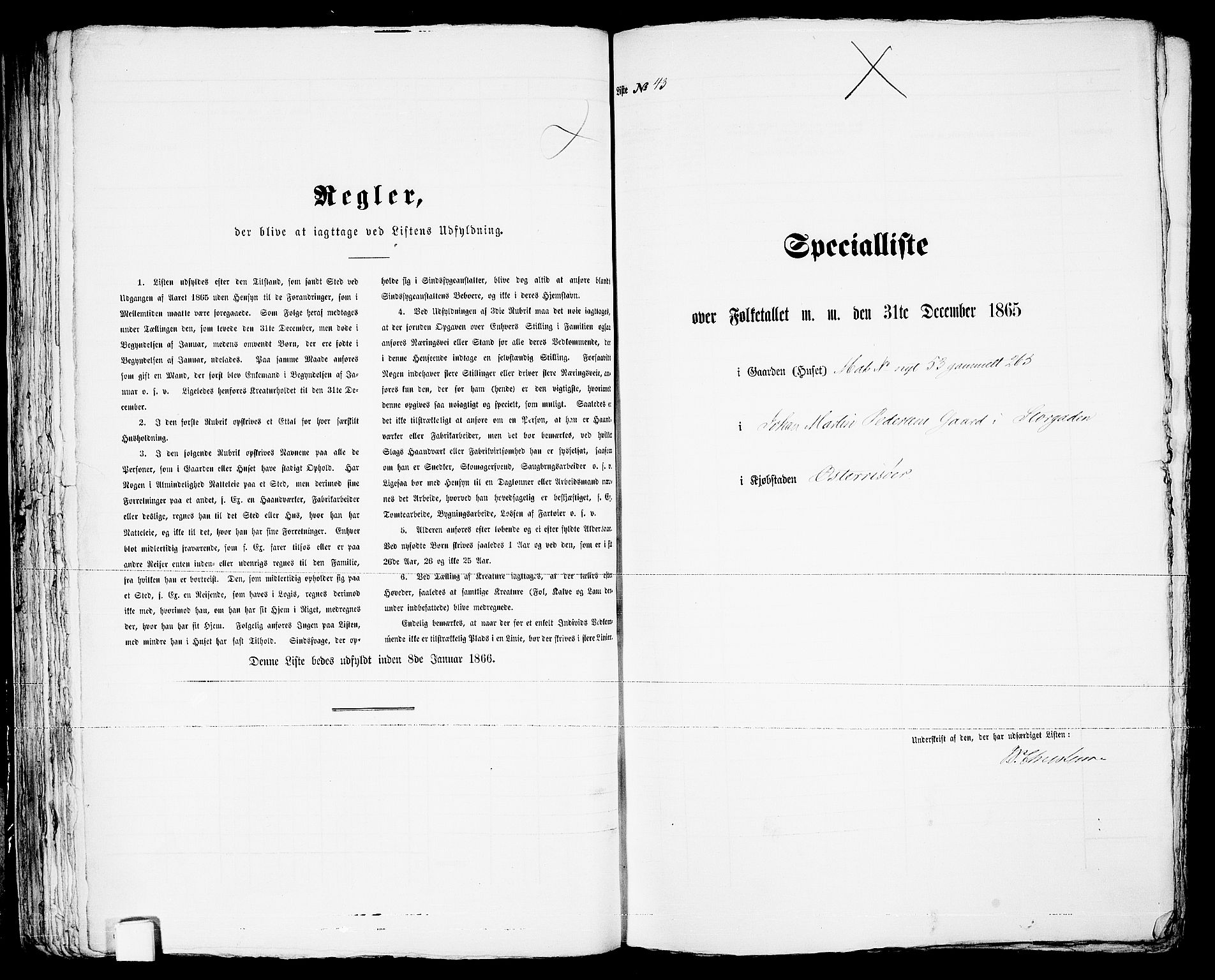 RA, Folketelling 1865 for 0901B Risør prestegjeld, Risør kjøpstad, 1865, s. 93