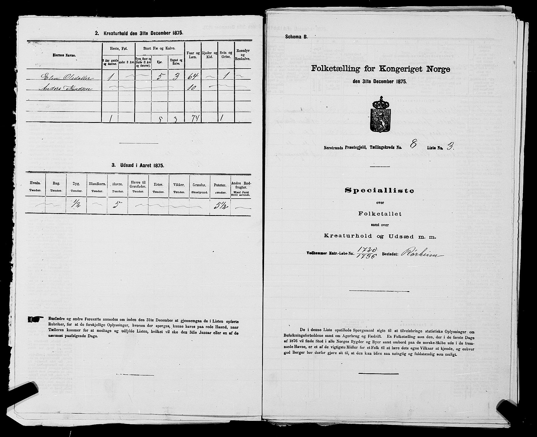 SAST, Folketelling 1875 for 1139P Nedstrand prestegjeld, 1875, s. 862