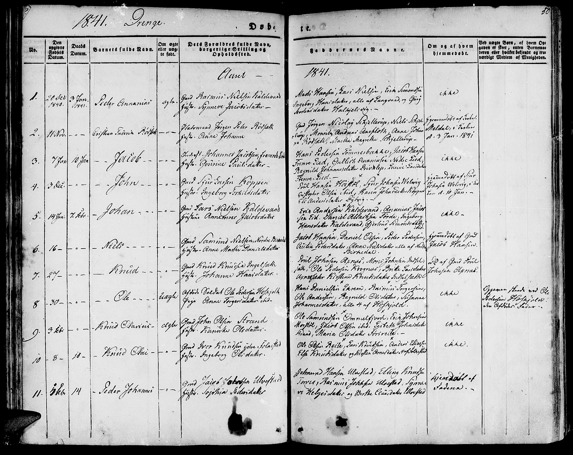 Ministerialprotokoller, klokkerbøker og fødselsregistre - Møre og Romsdal, SAT/A-1454/511/L0139: Ministerialbok nr. 511A06, 1831-1850, s. 50