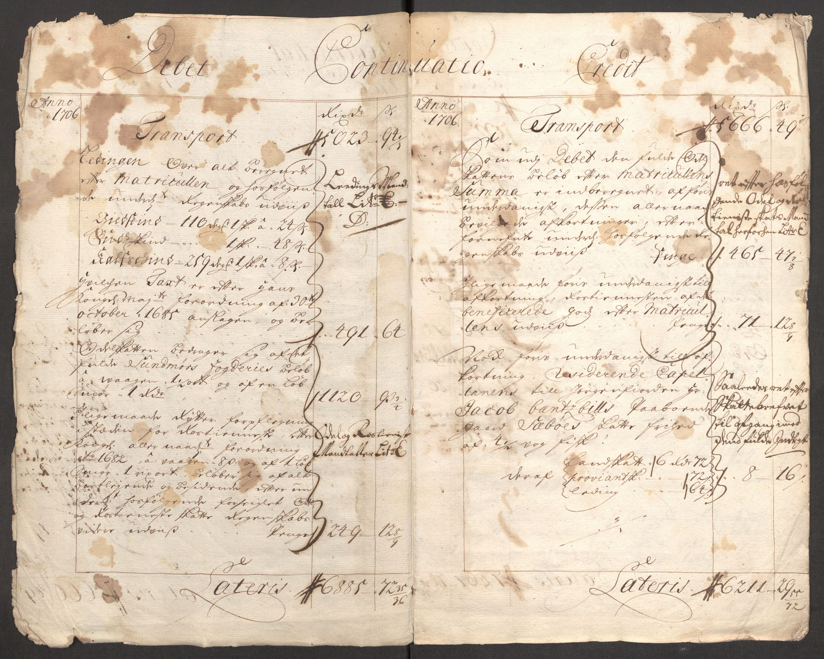 Rentekammeret inntil 1814, Reviderte regnskaper, Fogderegnskap, AV/RA-EA-4092/R54/L3561: Fogderegnskap Sunnmøre, 1706-1707, s. 5