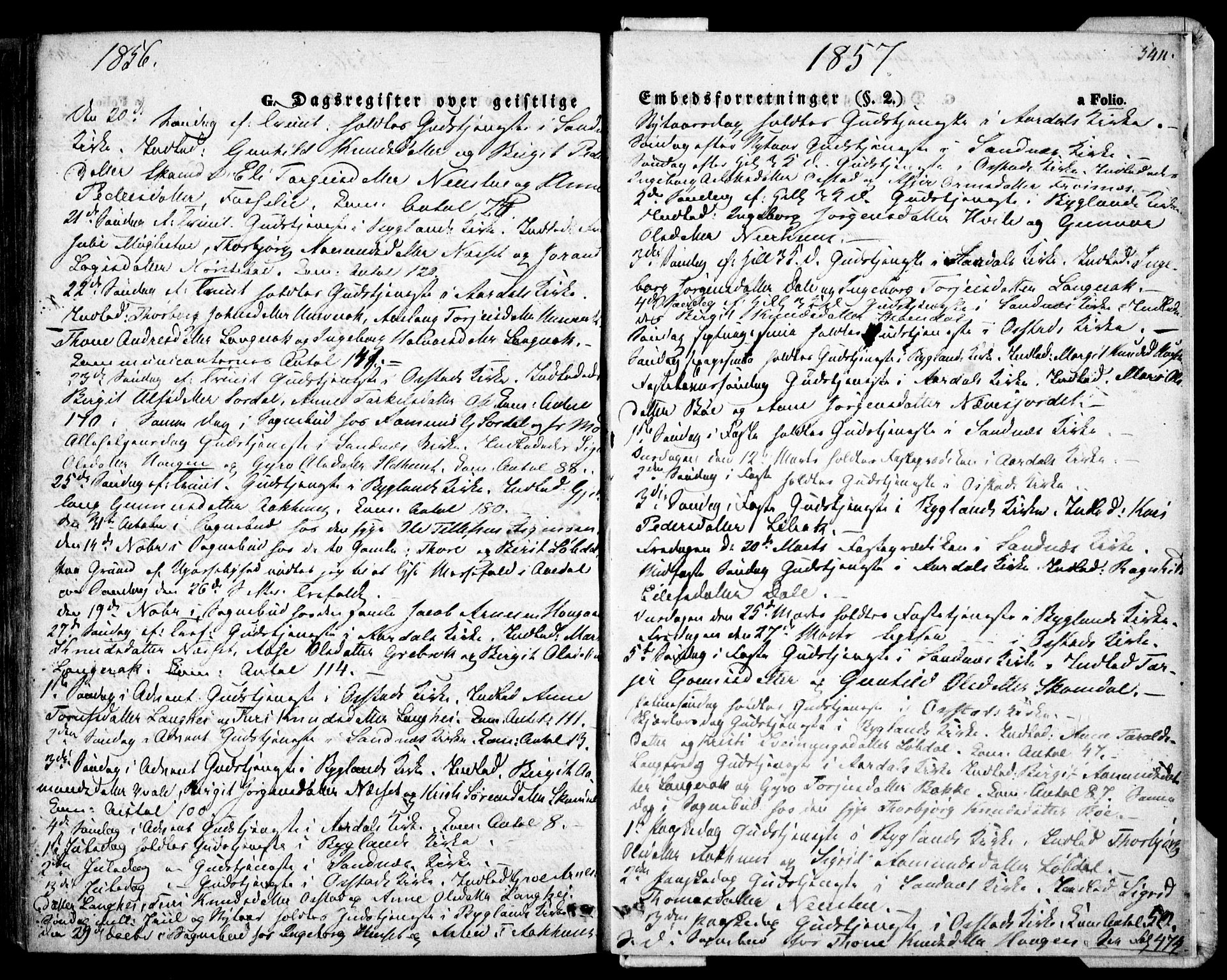 Bygland sokneprestkontor, AV/SAK-1111-0006/F/Fa/Fab/L0004: Ministerialbok nr. A 4, 1842-1858, s. 544