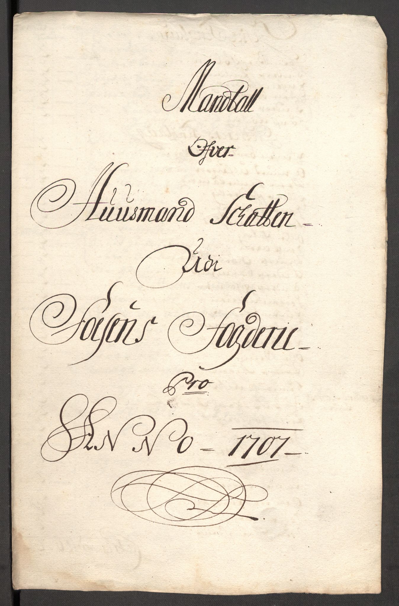 Rentekammeret inntil 1814, Reviderte regnskaper, Fogderegnskap, RA/EA-4092/R57/L3857: Fogderegnskap Fosen, 1706-1707, s. 373