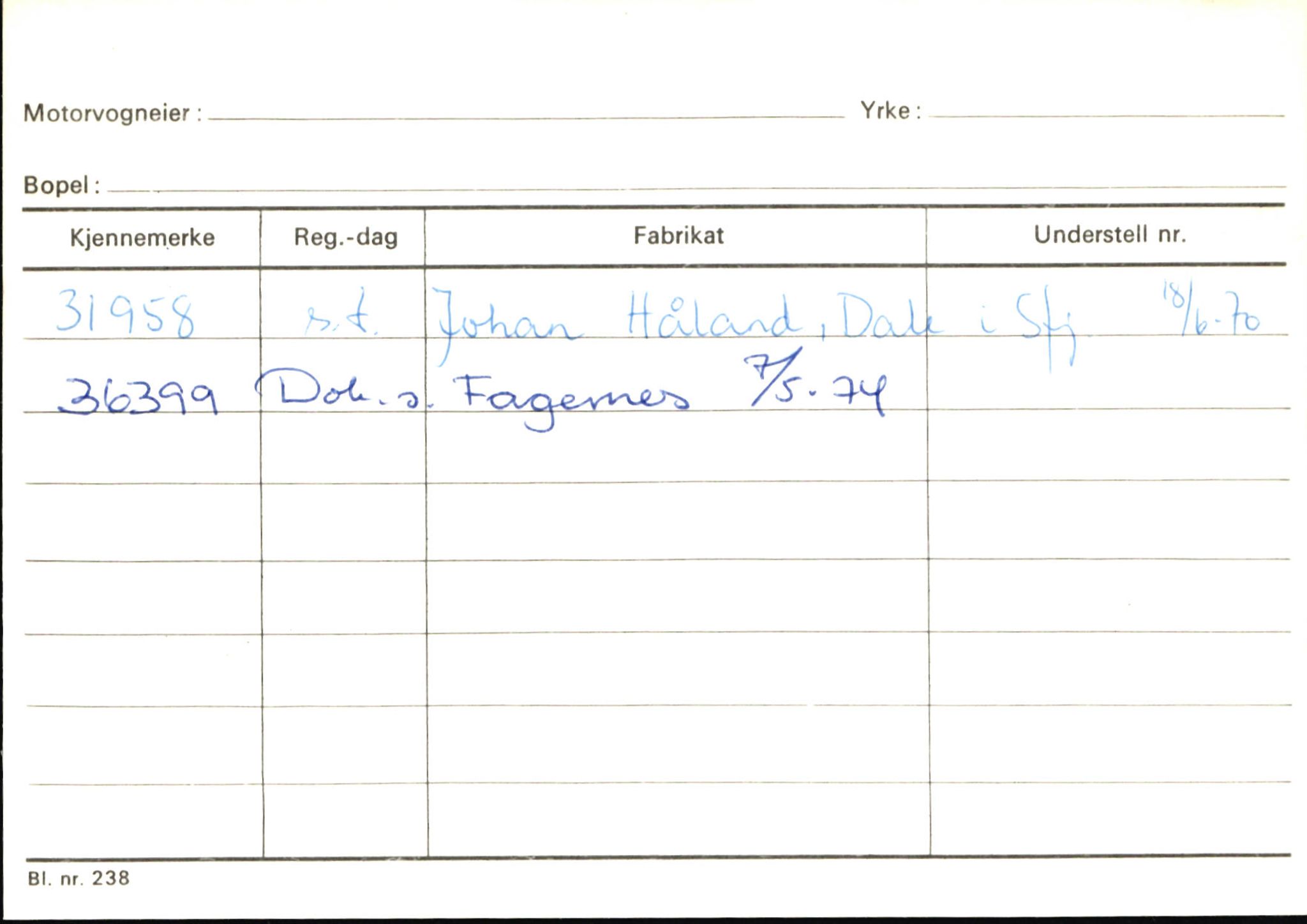 Statens vegvesen, Sogn og Fjordane vegkontor, AV/SAB-A-5301/4/F/L0146: Registerkort Årdal R-Å samt diverse kort, 1945-1975, s. 761