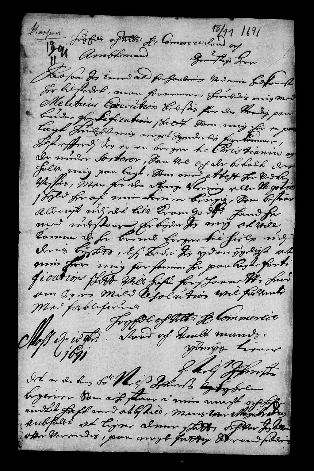 Stattholderembetet 1572-1771, AV/RA-EA-2870/Af/L0004: Avskrifter av vedlegg til originale supplikker, nummerert i samsvar med supplikkbøkene, 1691-1694, s. 122