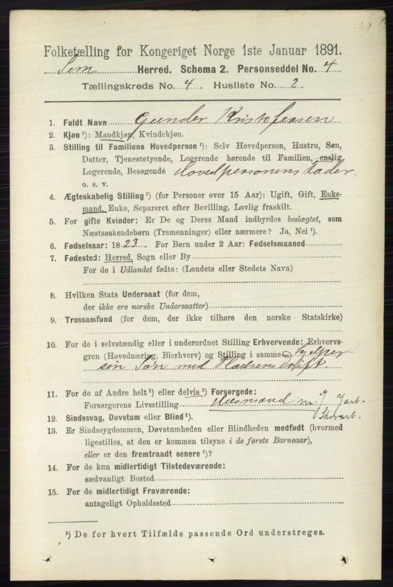RA, Folketelling 1891 for 0721 Sem herred, 1891, s. 1549